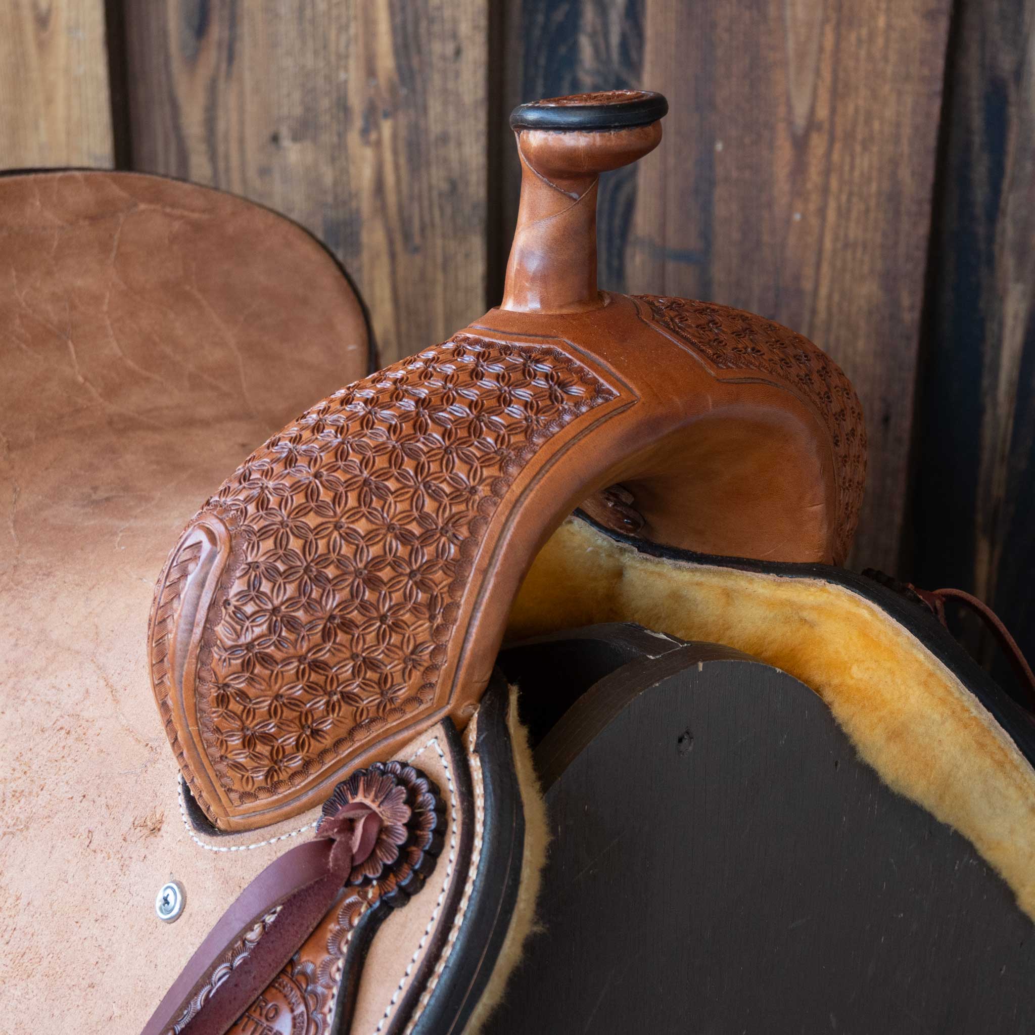 15" TESKEY'S PRO CUTTER RANCH CUTTER SADDLE - Image 2