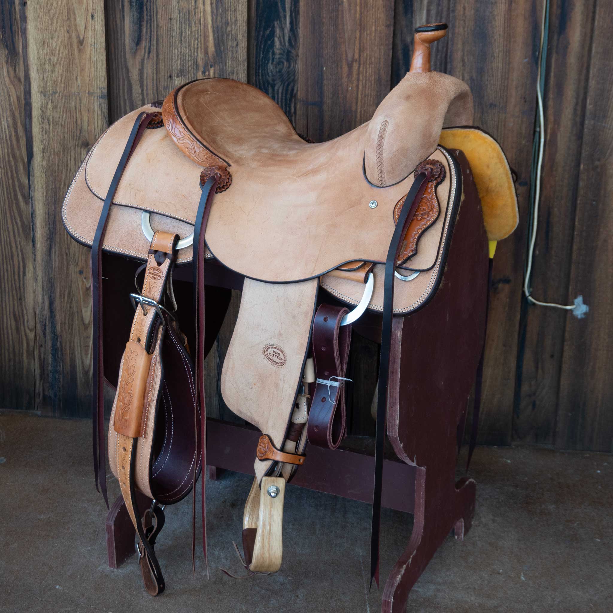 15" TESKEY'S PRO CUTTER RANCH CUTTER SADDLE