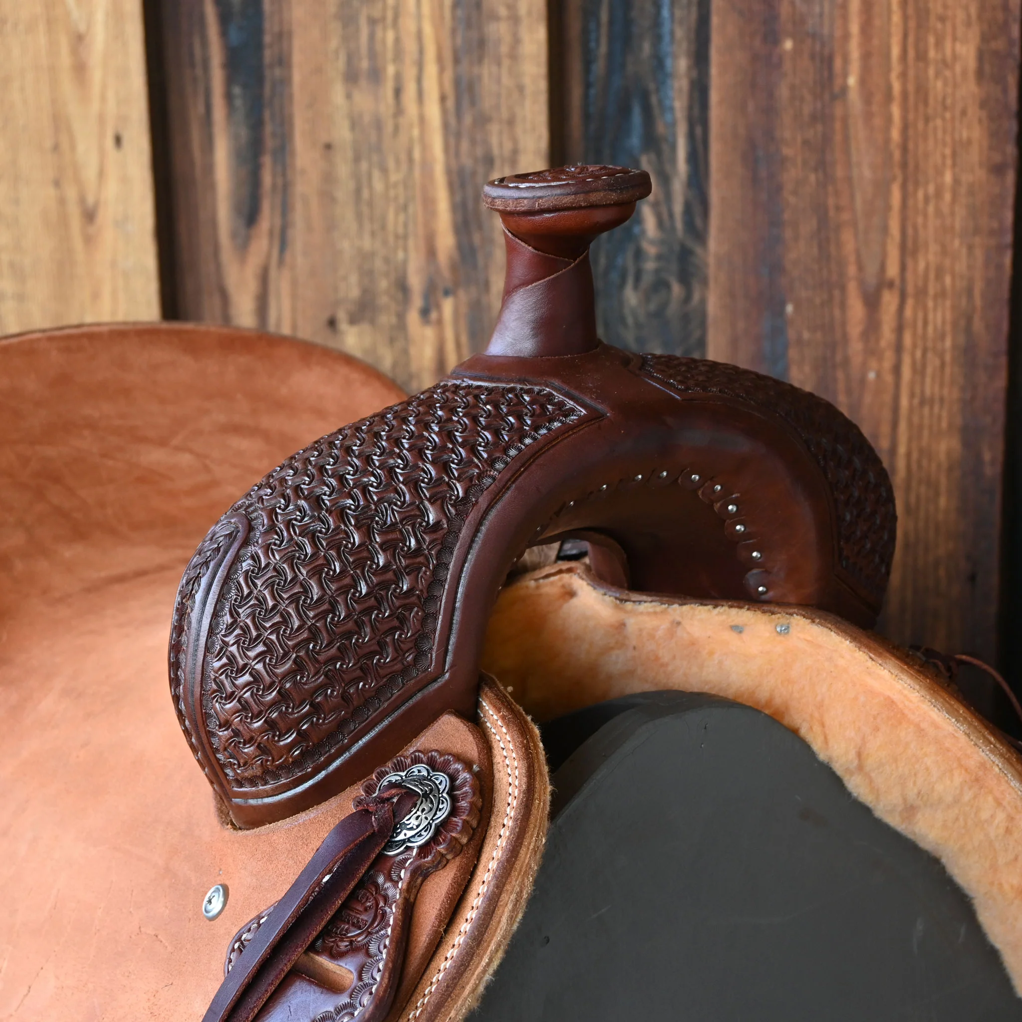 15" TESKEY'S RANCH CUTTER SADDLE - Image 2