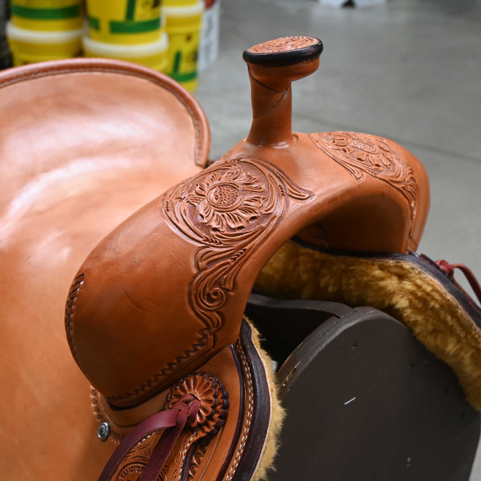 15" TESKEY'S PRO CUTTER RANCH CUTTER SADDLE - Image 2