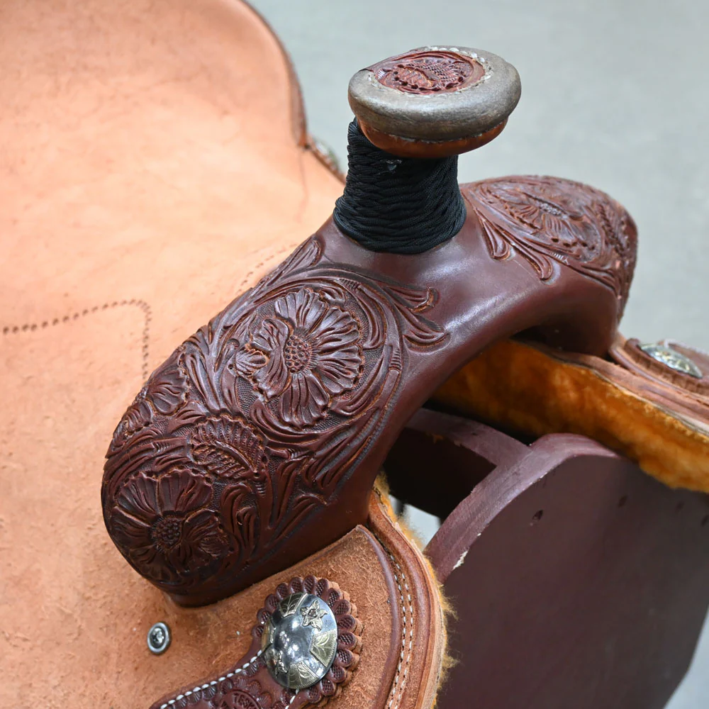 15" TESKEY'S TEAM ROPING SADDLE - Image 2