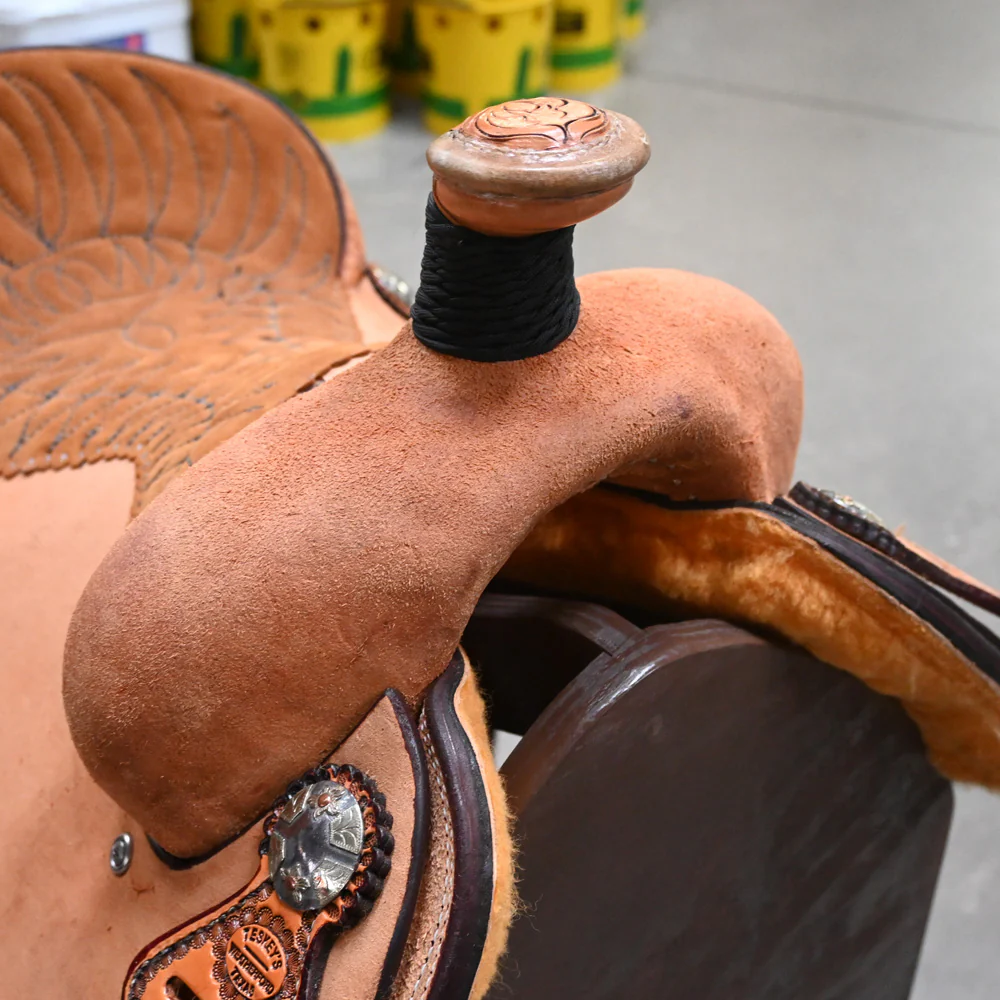 15" TESKEY'S TEAM ROPING SADDLE - Image 2