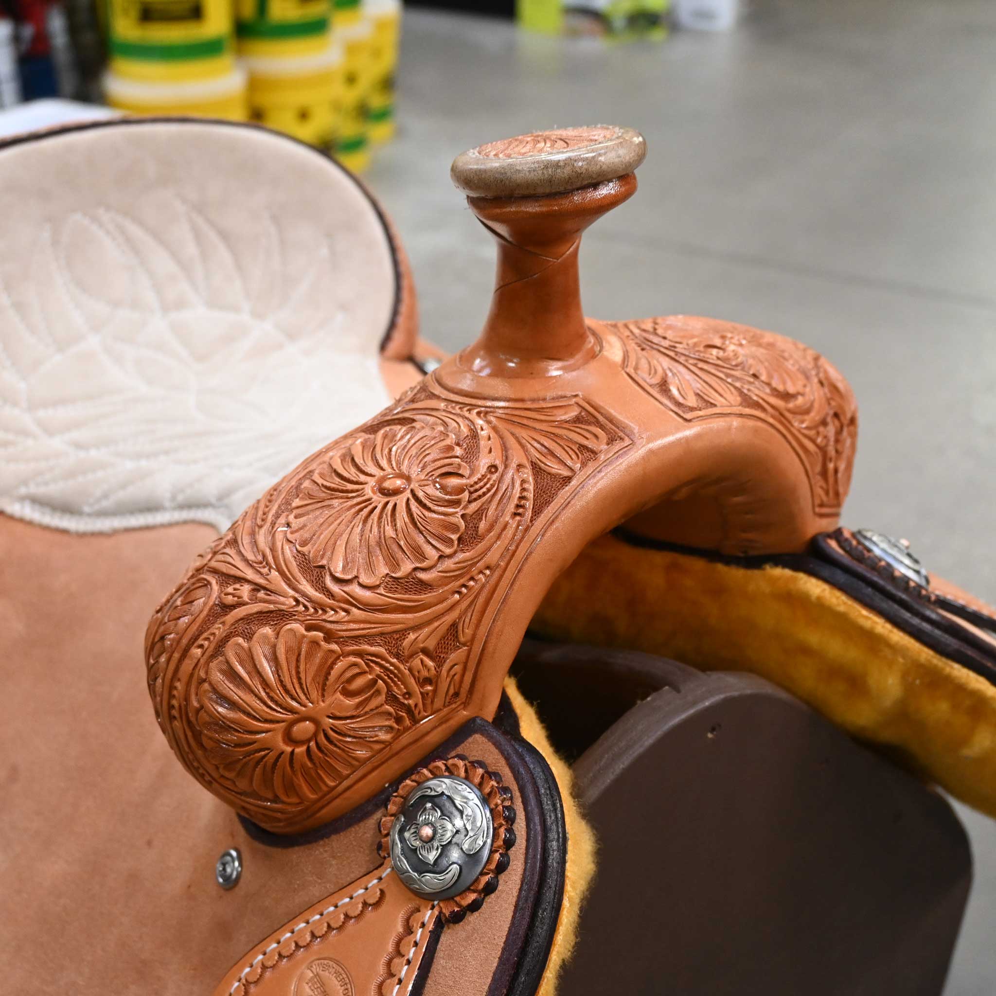 15" TESKEY'S TEAM ROPING SADDLE - Image 2