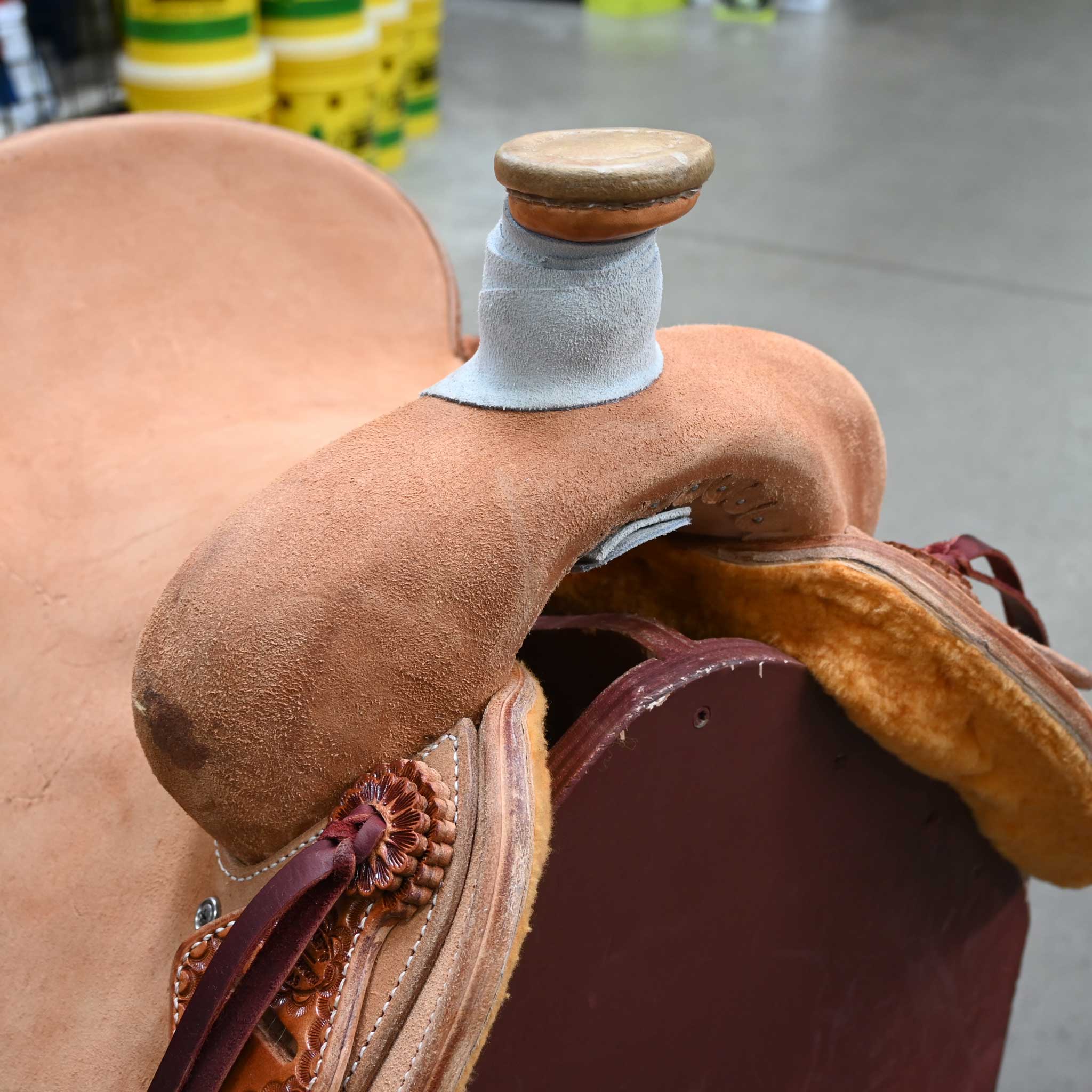 15" TESKEY'S TEAM ROPING SADDLE - Image 2
