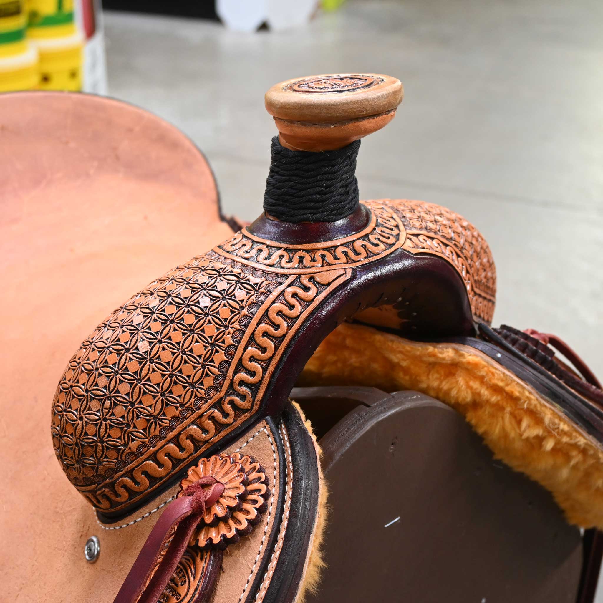 15" TESKEY'S TEAM ROPING SADDLE - Image 2