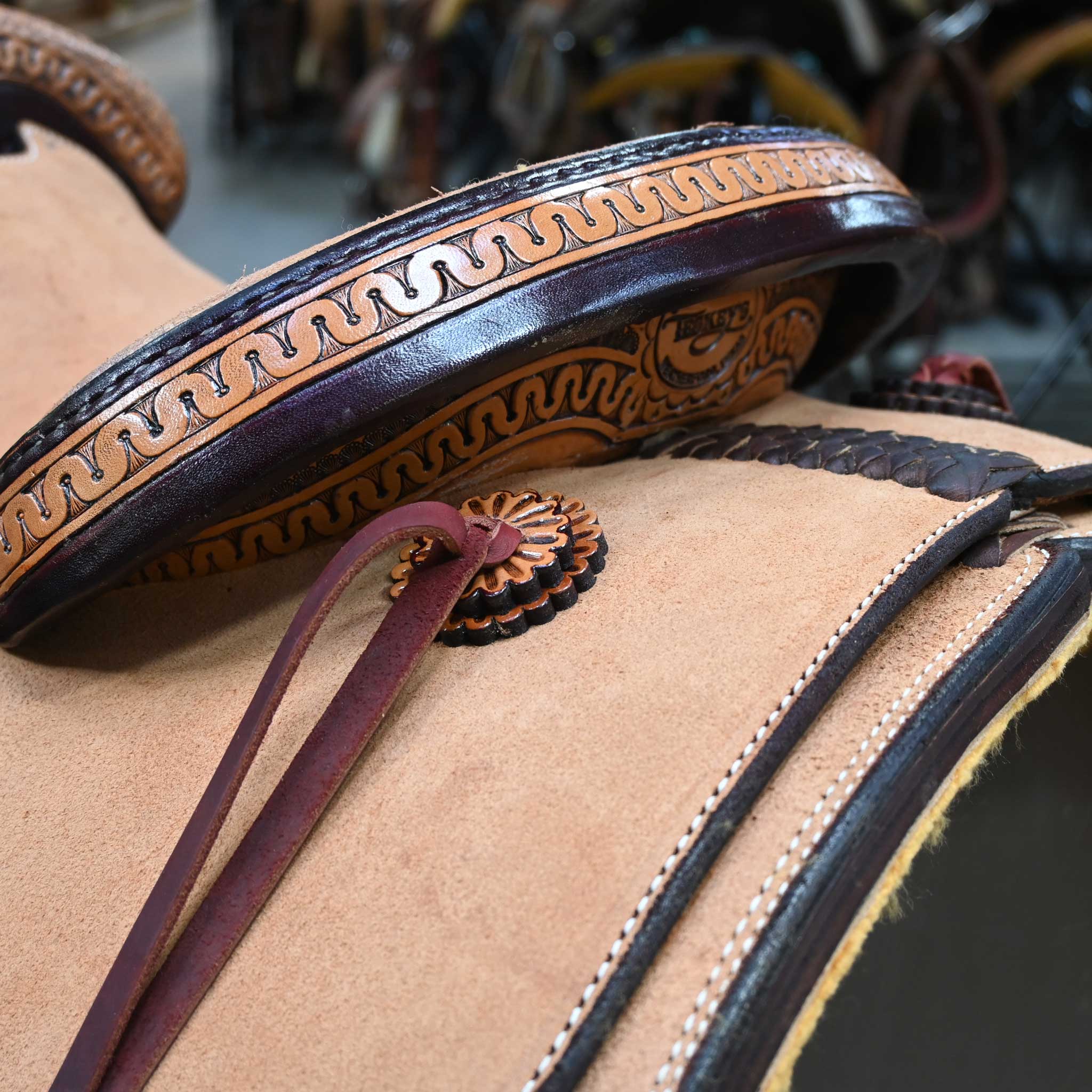 15" TESKEY'S TEAM ROPING SADDLE - Image 4
