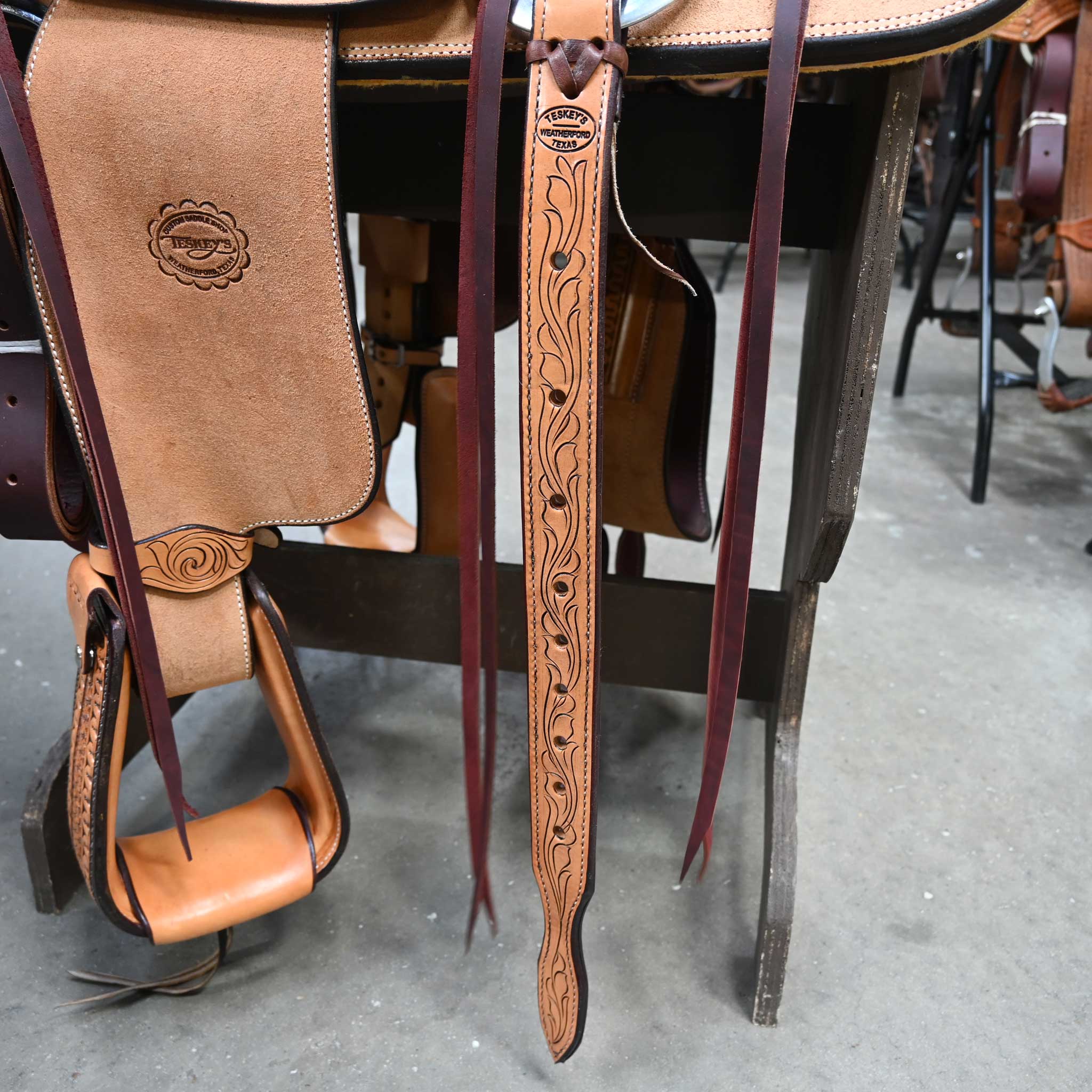 15" TESKEY'S TEAM ROPING SADDLE - Image 5