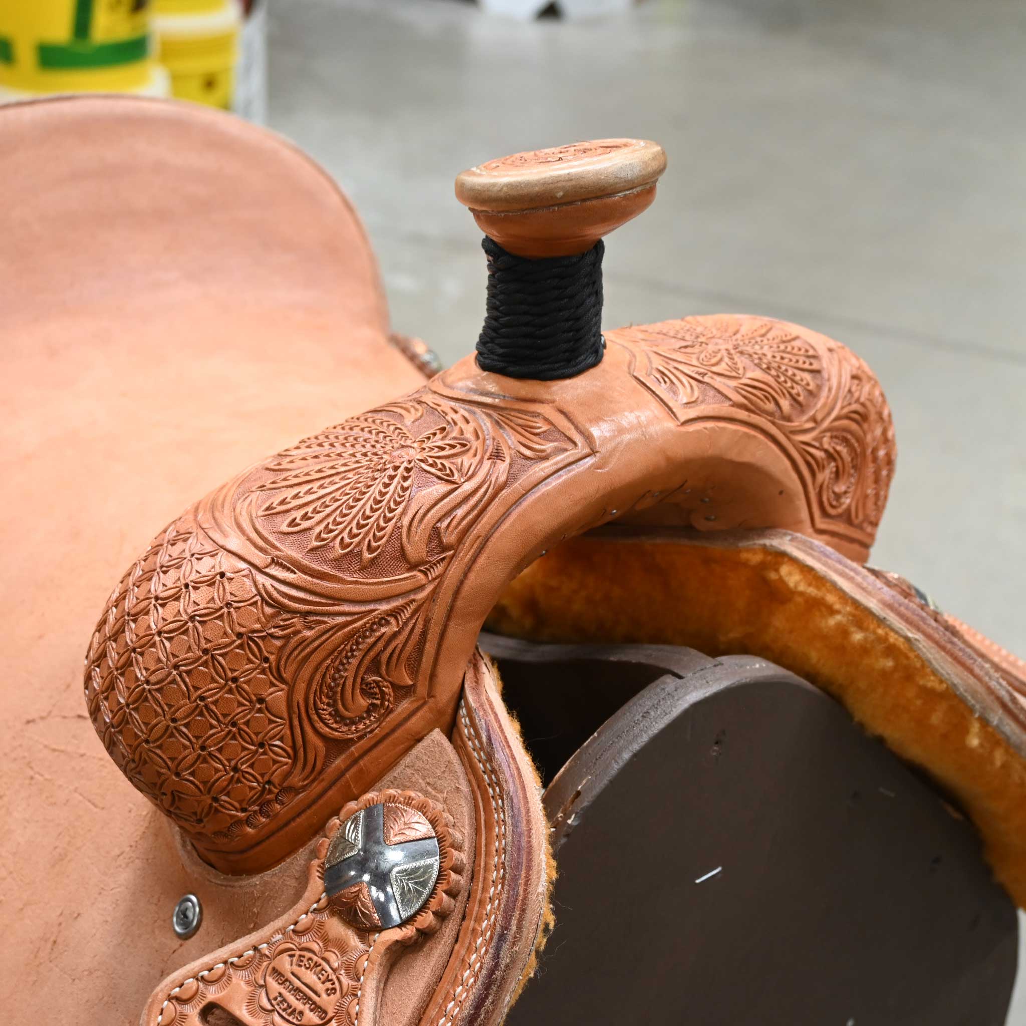 15" TESKEY'S TEAM ROPING SADDLE - Image 2