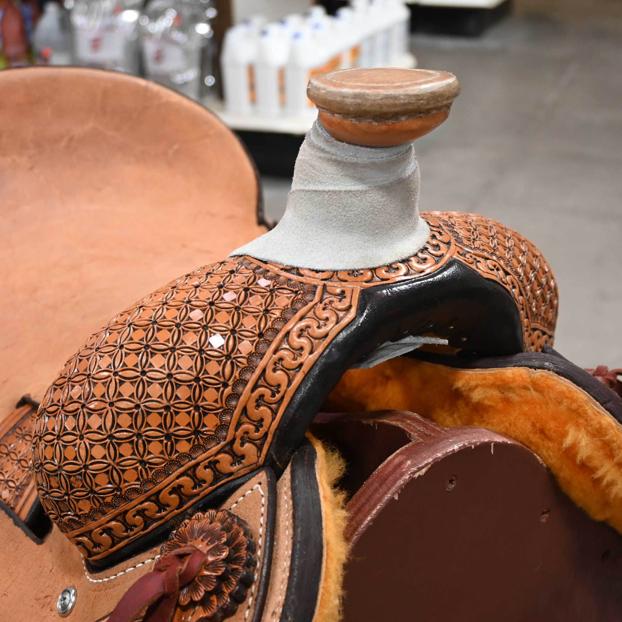 15" TESKEY'S TEAM ROPING SADDLE - Image 2