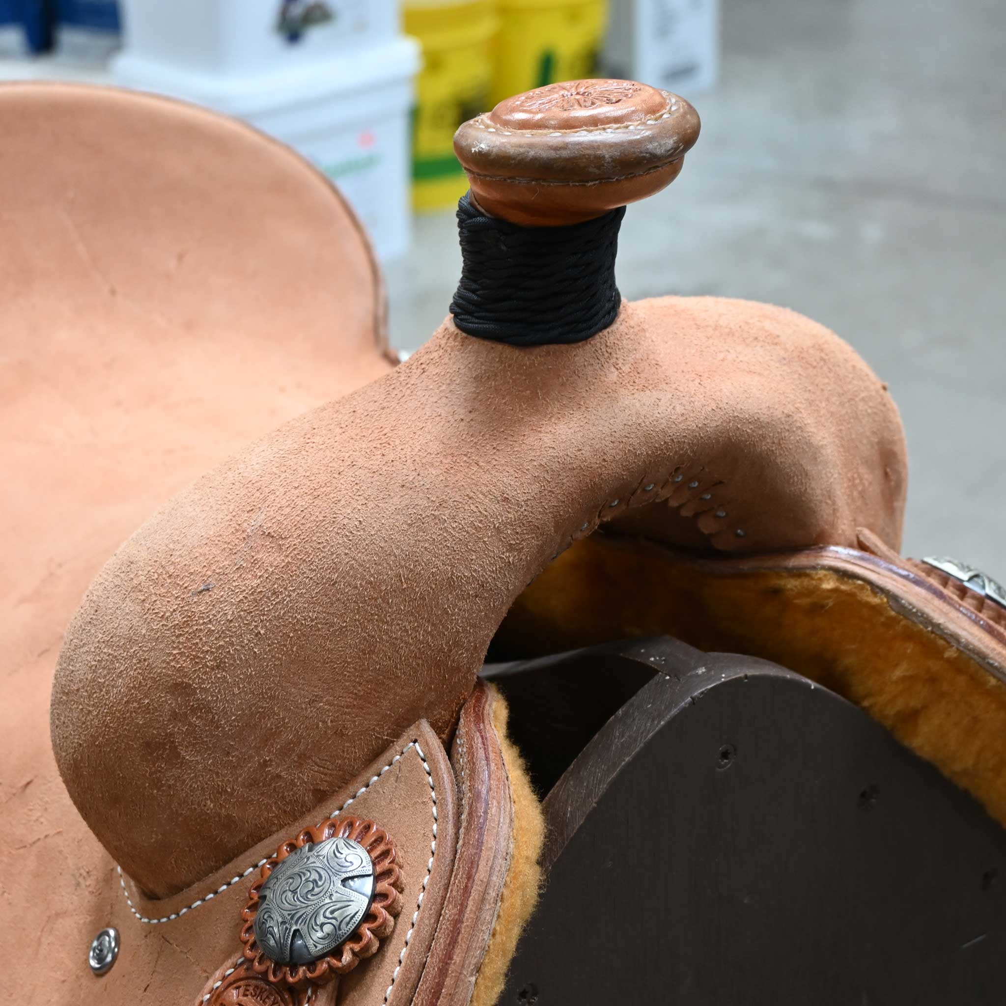 15" TESKEY'S TEAM ROPING SADDLE - Image 2