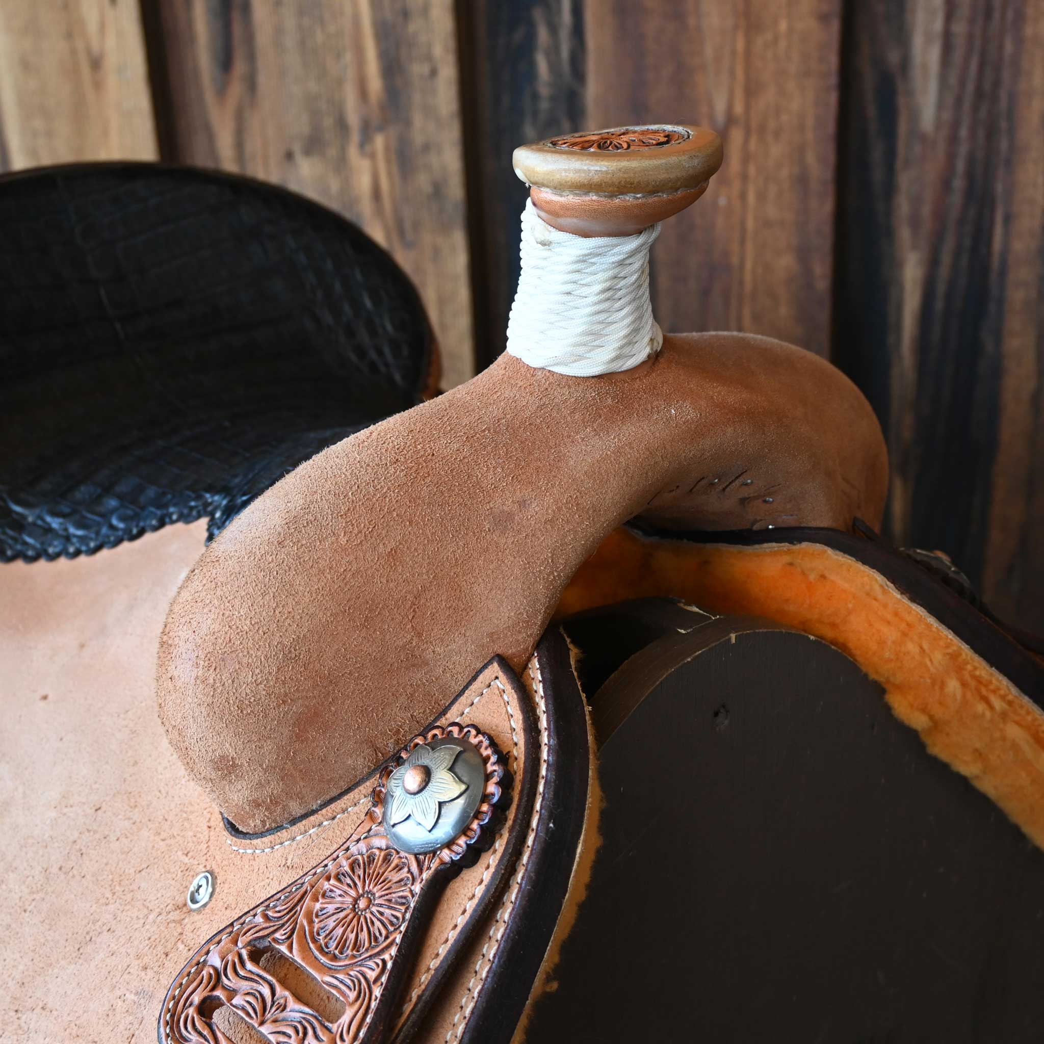 15" TESKEY'S LOPEZ TEAM ROPING SADDLE - Image 2