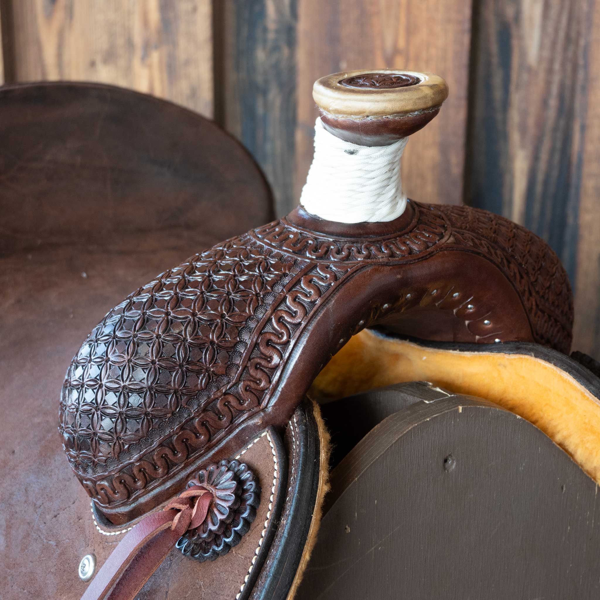 15" TESKEY'S TEAM ROPING SADDLE - Image 2