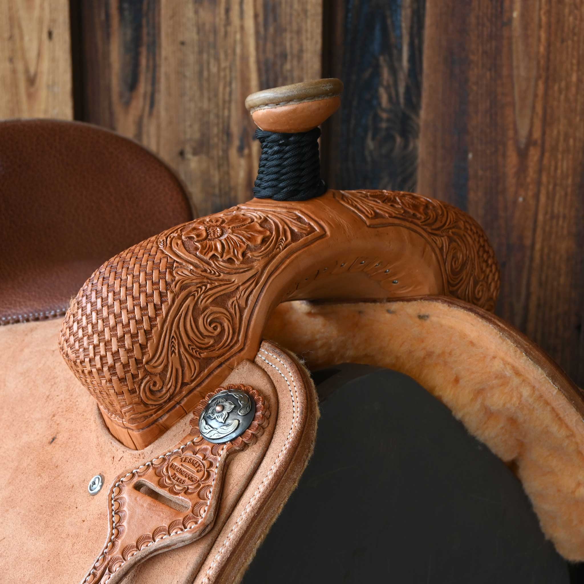15" TESKEY'S TEAM ROPING SADDLE - Image 2