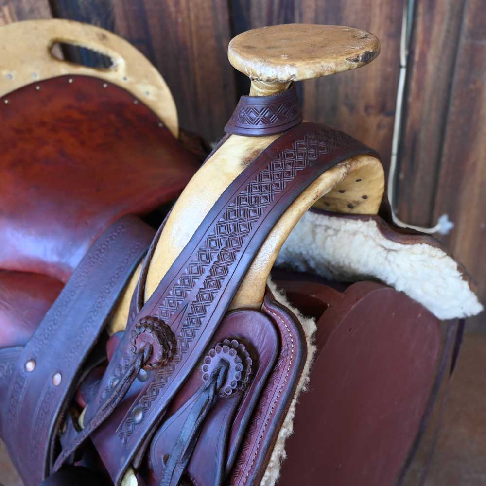 15" USED CLINT MORTENSON MULE SADDLE - Image 2