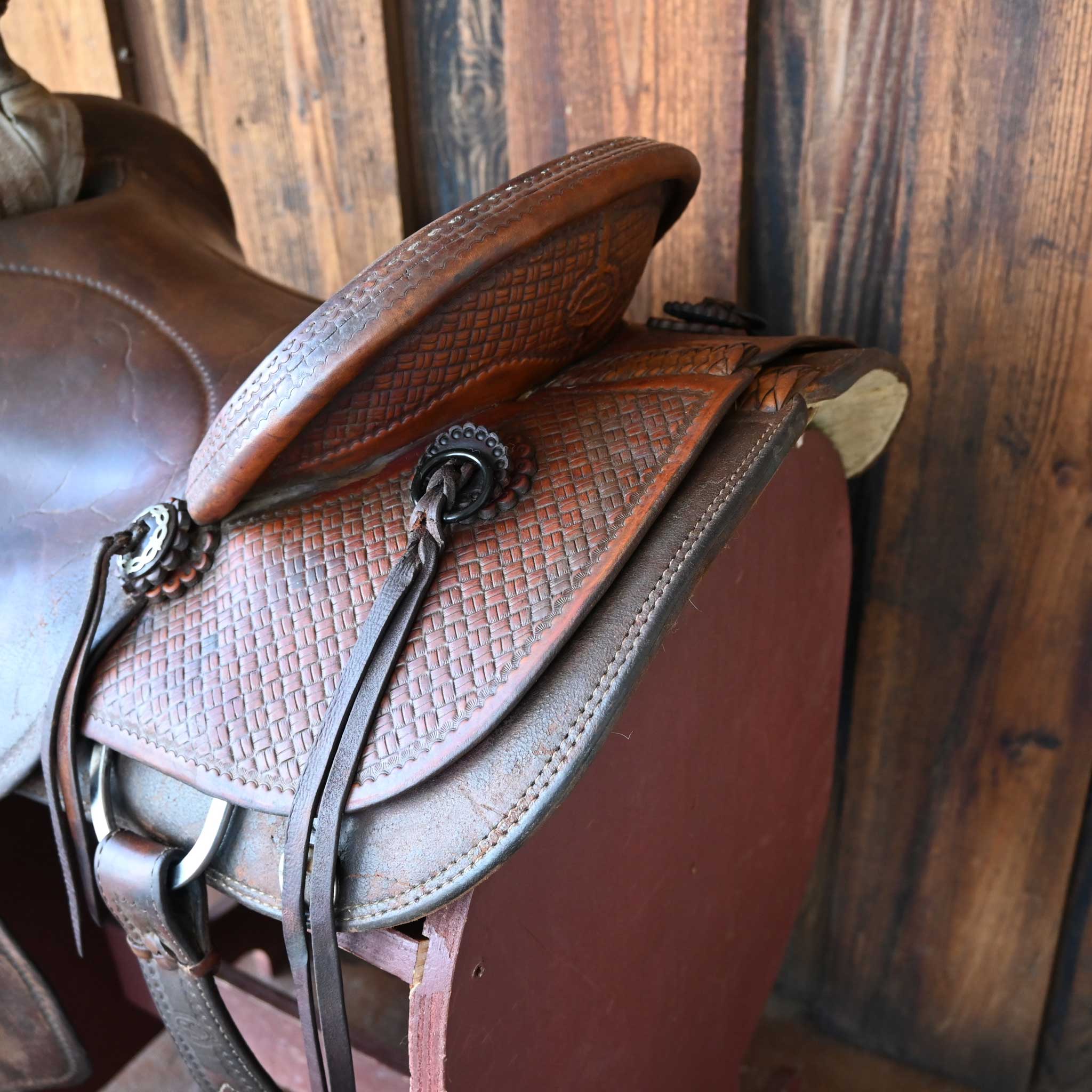 15" USED CRAIG LEWIS RANCH SADDLE - Image 3