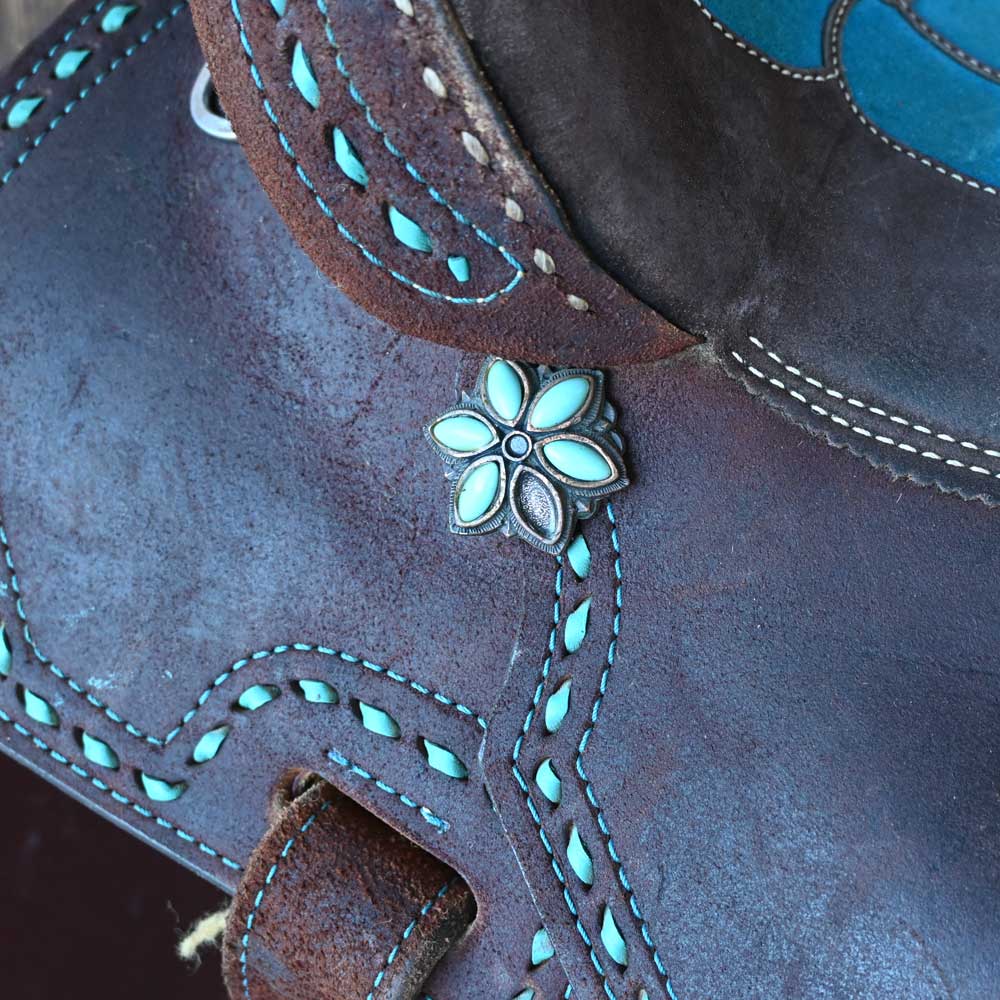 15" USED DOUBLE J POZZI PRO BARREL SADDLE - Image 5