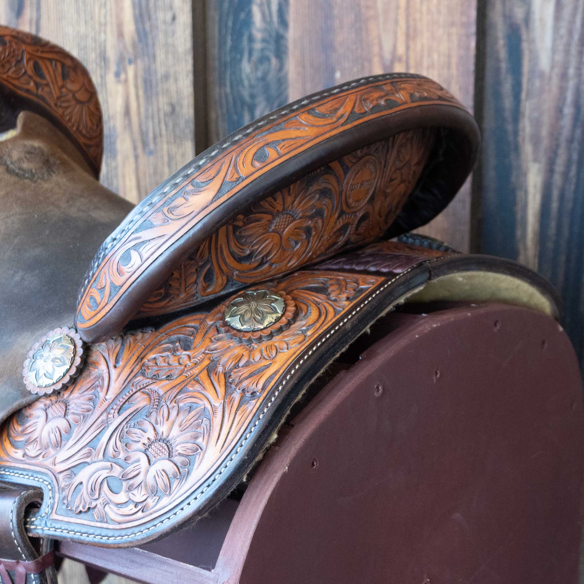 15" USED JEFF SMITH C3 BARREL SADDLE - Image 3
