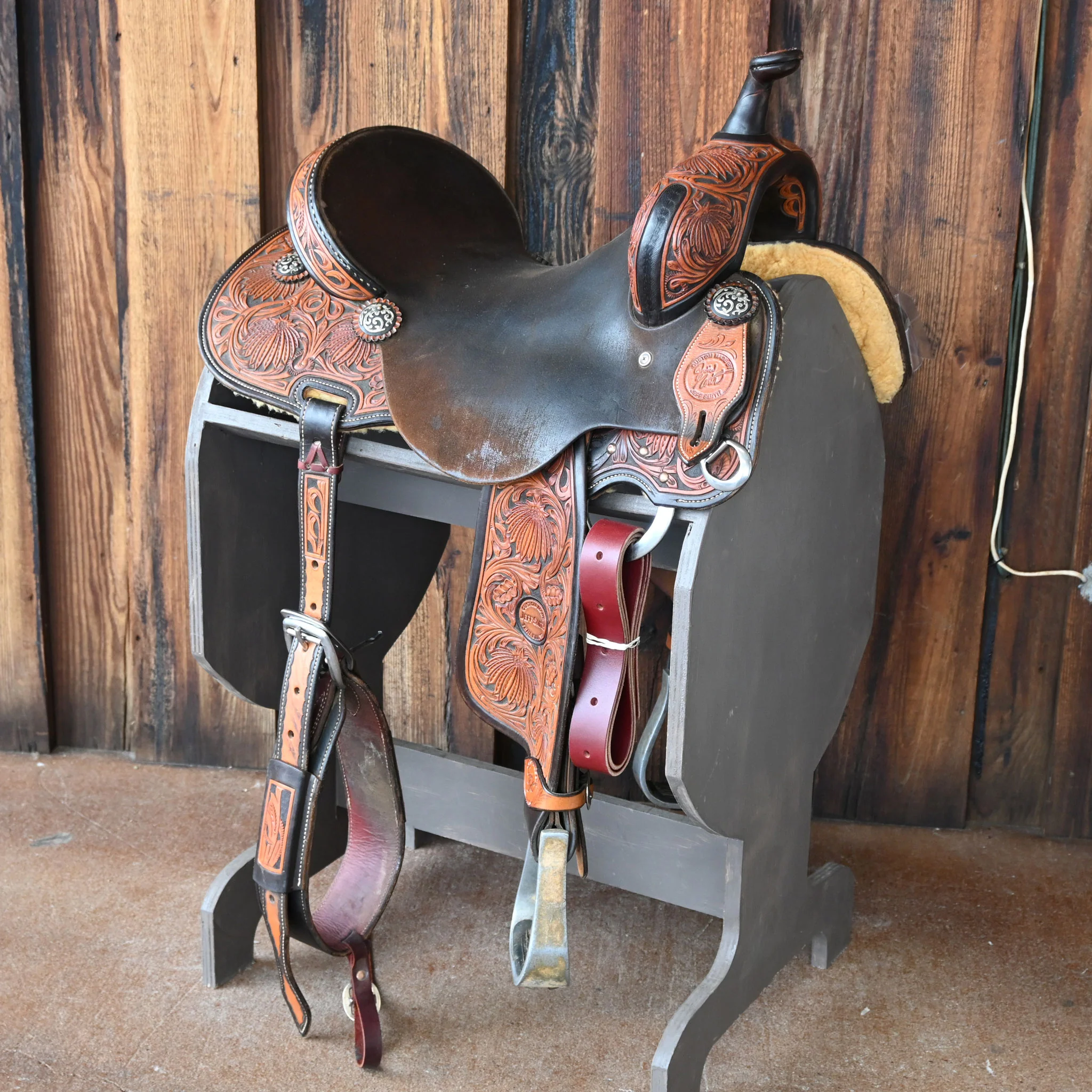 15" USED JEFF SMITH JACKIE GANTER BARREL SADDLE