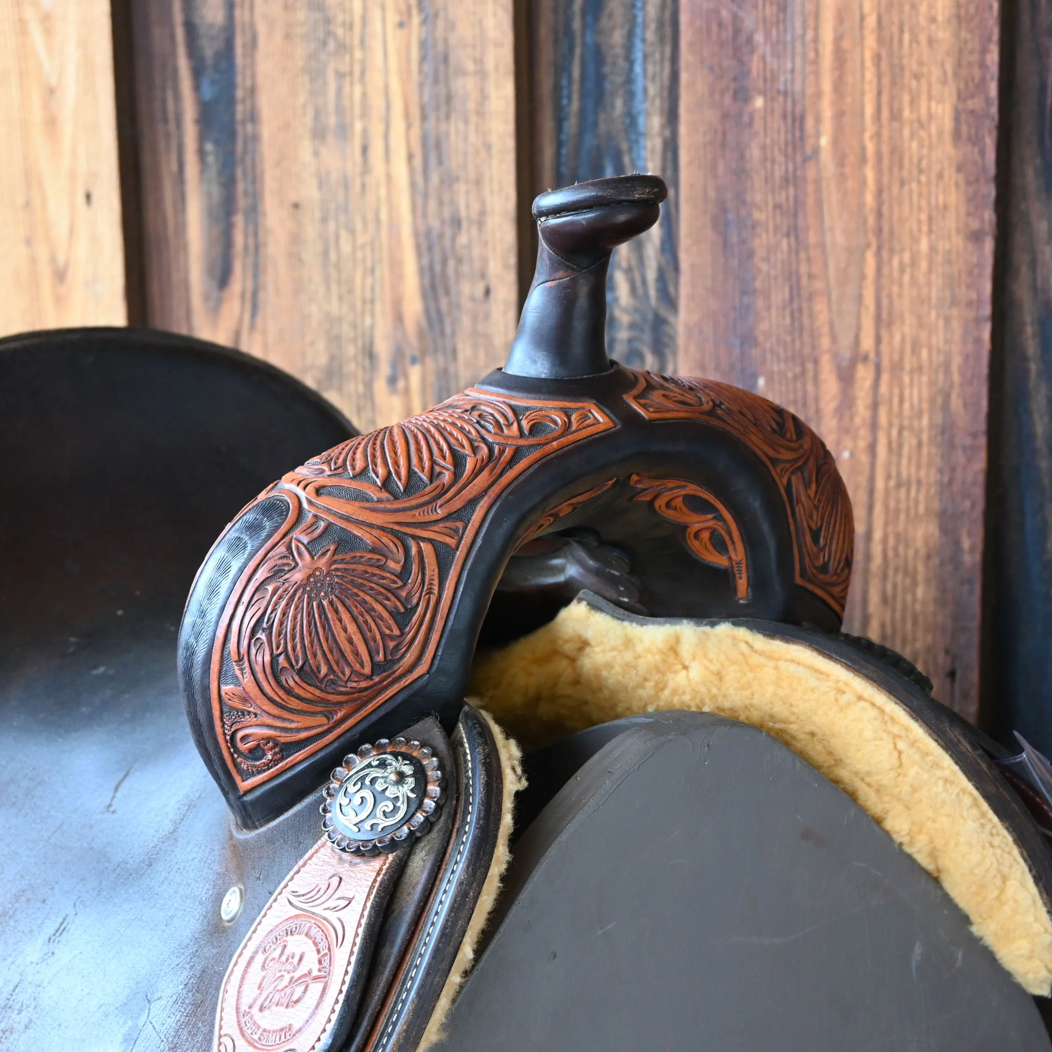 15" USED JEFF SMITH JACKIE GANTER BARREL SADDLE - Image 2