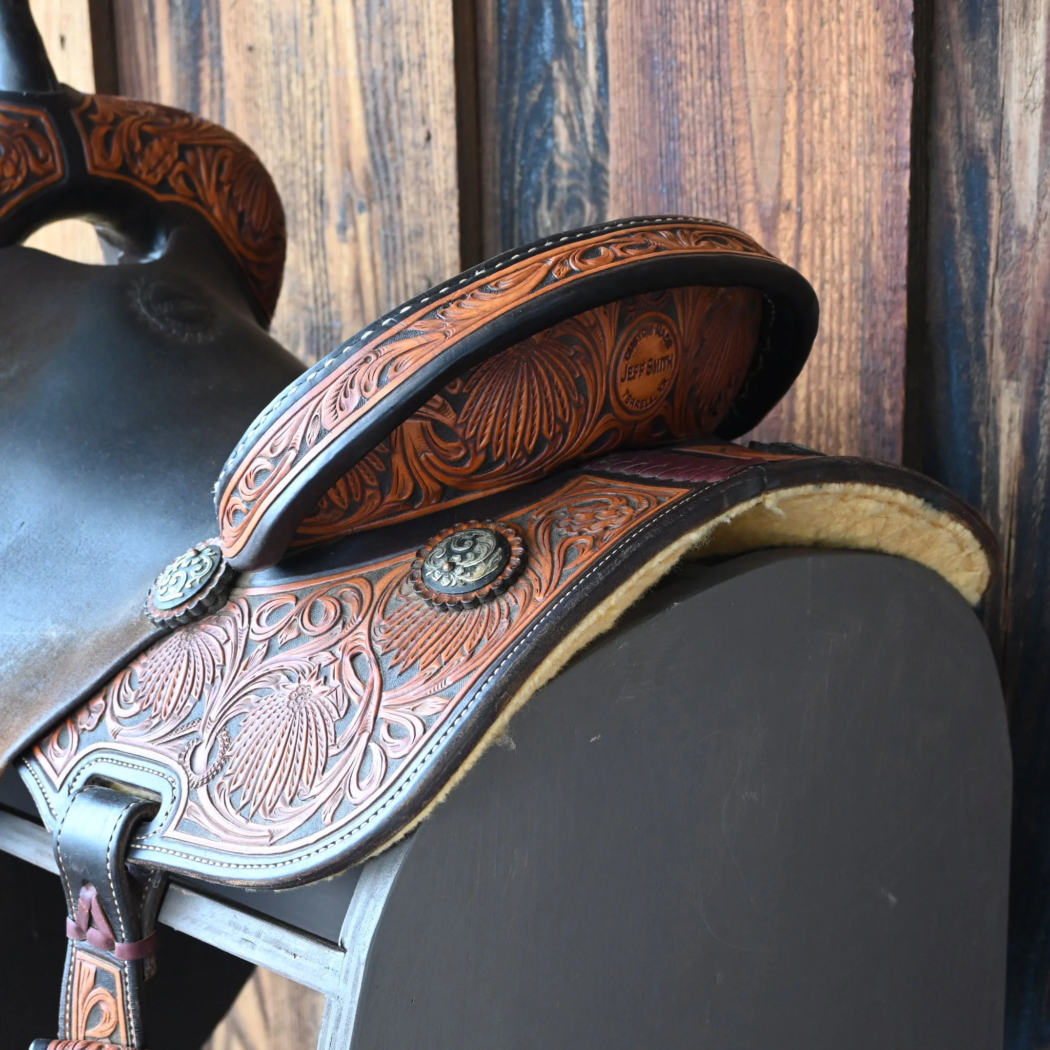 15" USED JEFF SMITH JACKIE GANTER BARREL SADDLE - Image 3