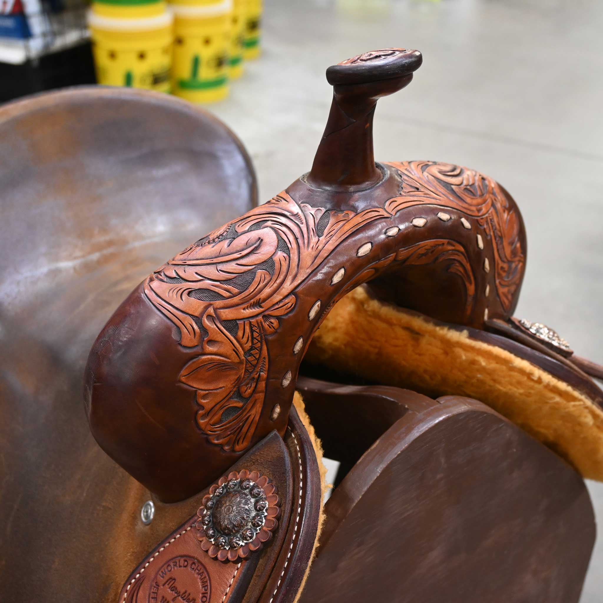 15" USED JEFF SMITH MARY WALKER BARREL SADDLE - Image 2
