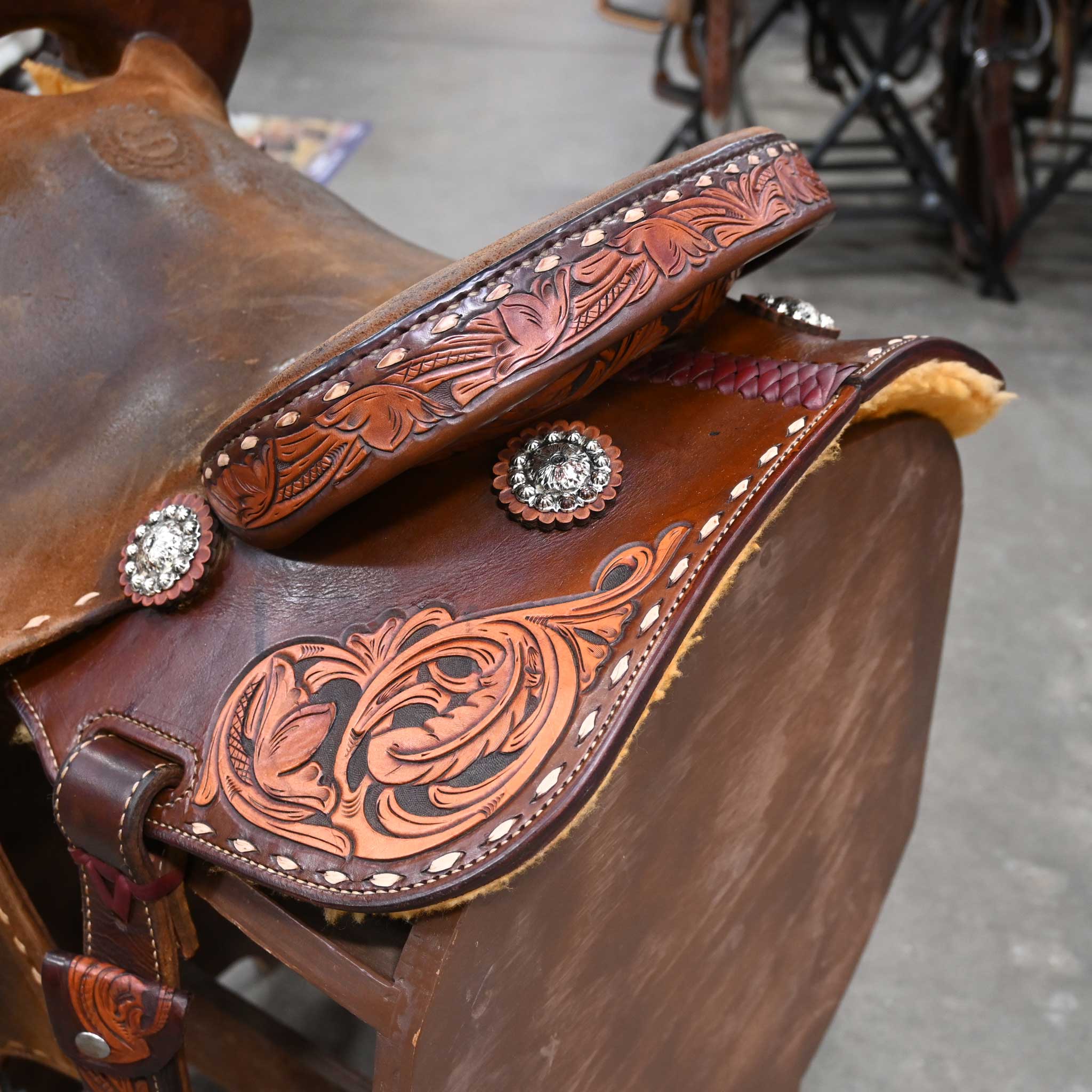 15" USED JEFF SMITH MARY WALKER BARREL SADDLE - Image 3