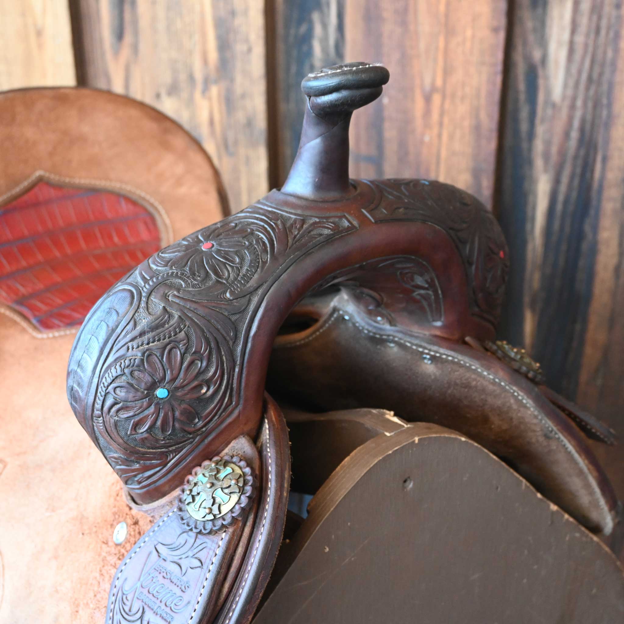 15" USED JEFF SMITH XTREME BARREL SADDLE - Image 2
