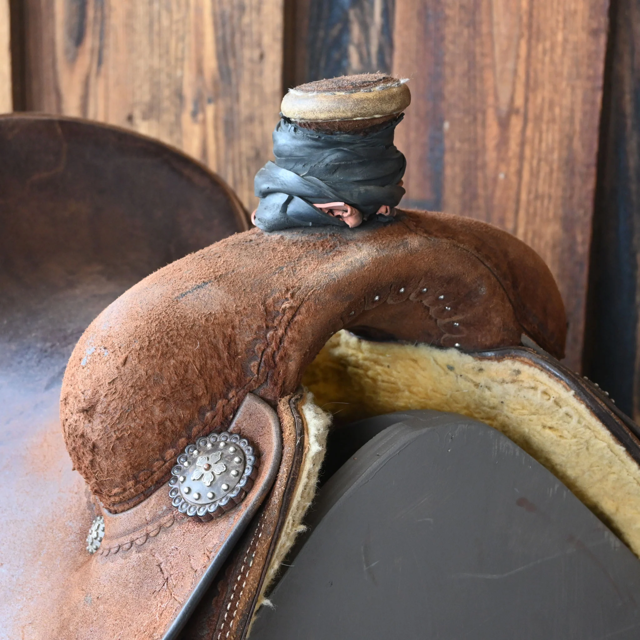 15" USED PATRICK SMITH TEAM ROPING SADDLE - Image 2