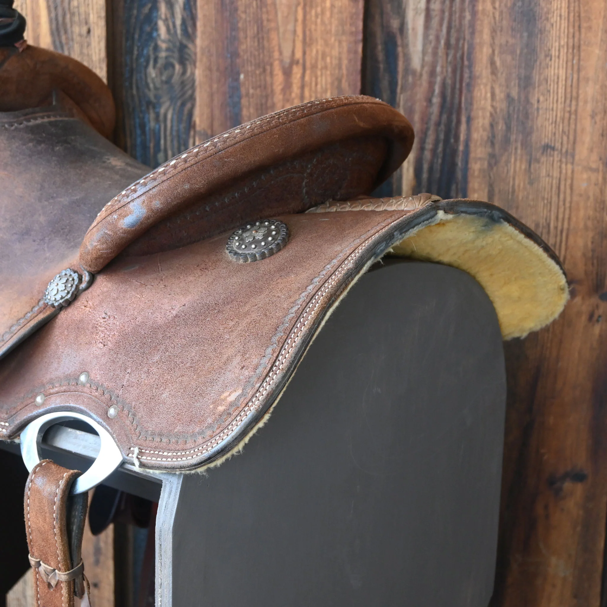15" USED PATRICK SMITH TEAM ROPING SADDLE - Image 3