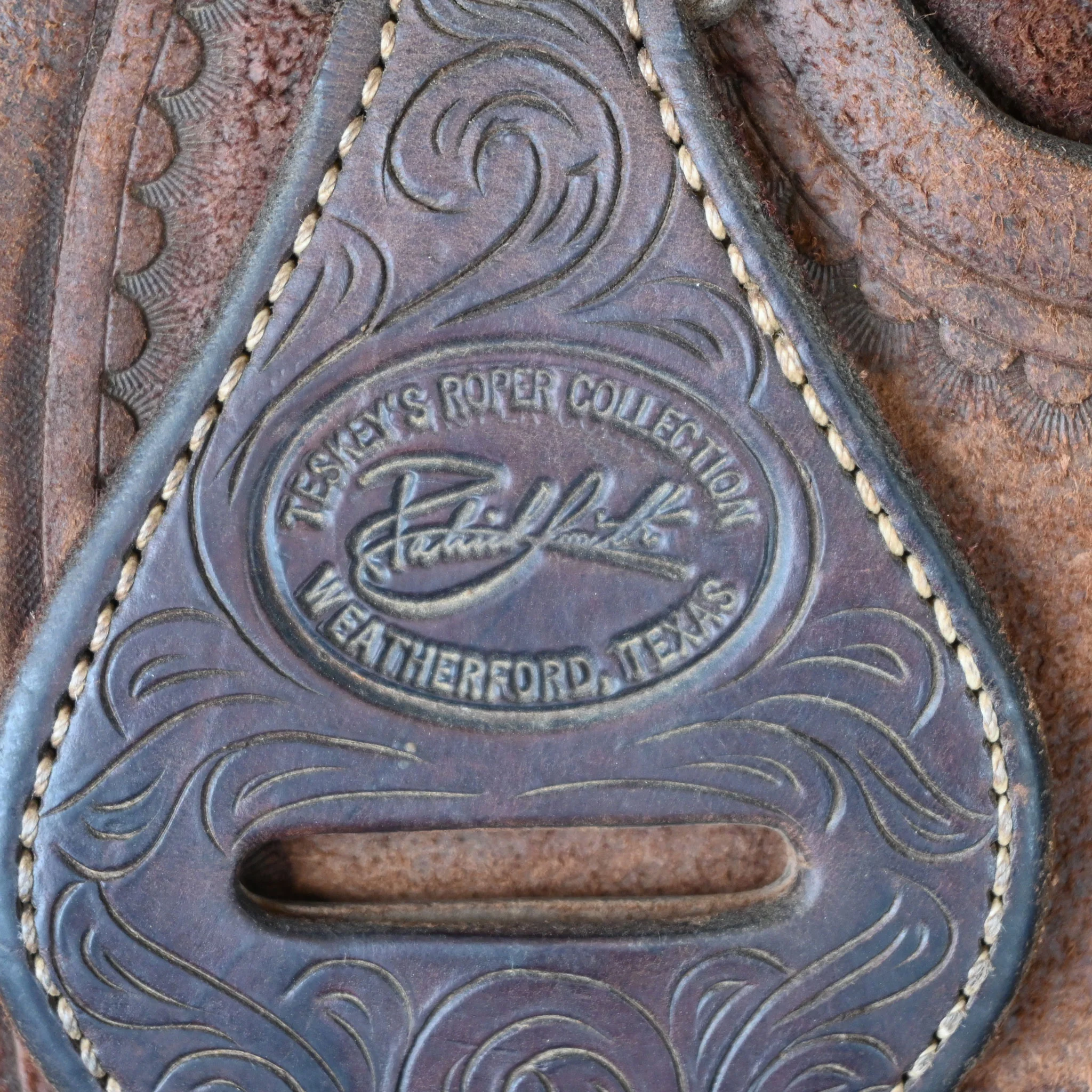 15" USED PATRICK SMITH TEAM ROPING SADDLE - Image 4