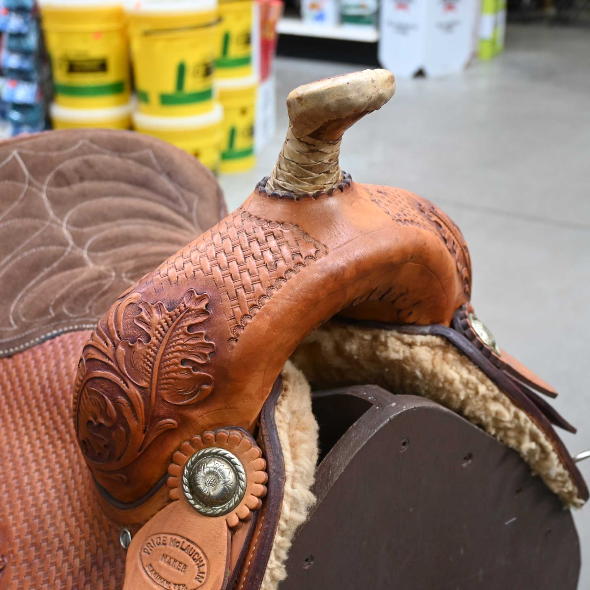 15" USED PRICE McLAUCHLIN BARREL SADDLE - Image 2
