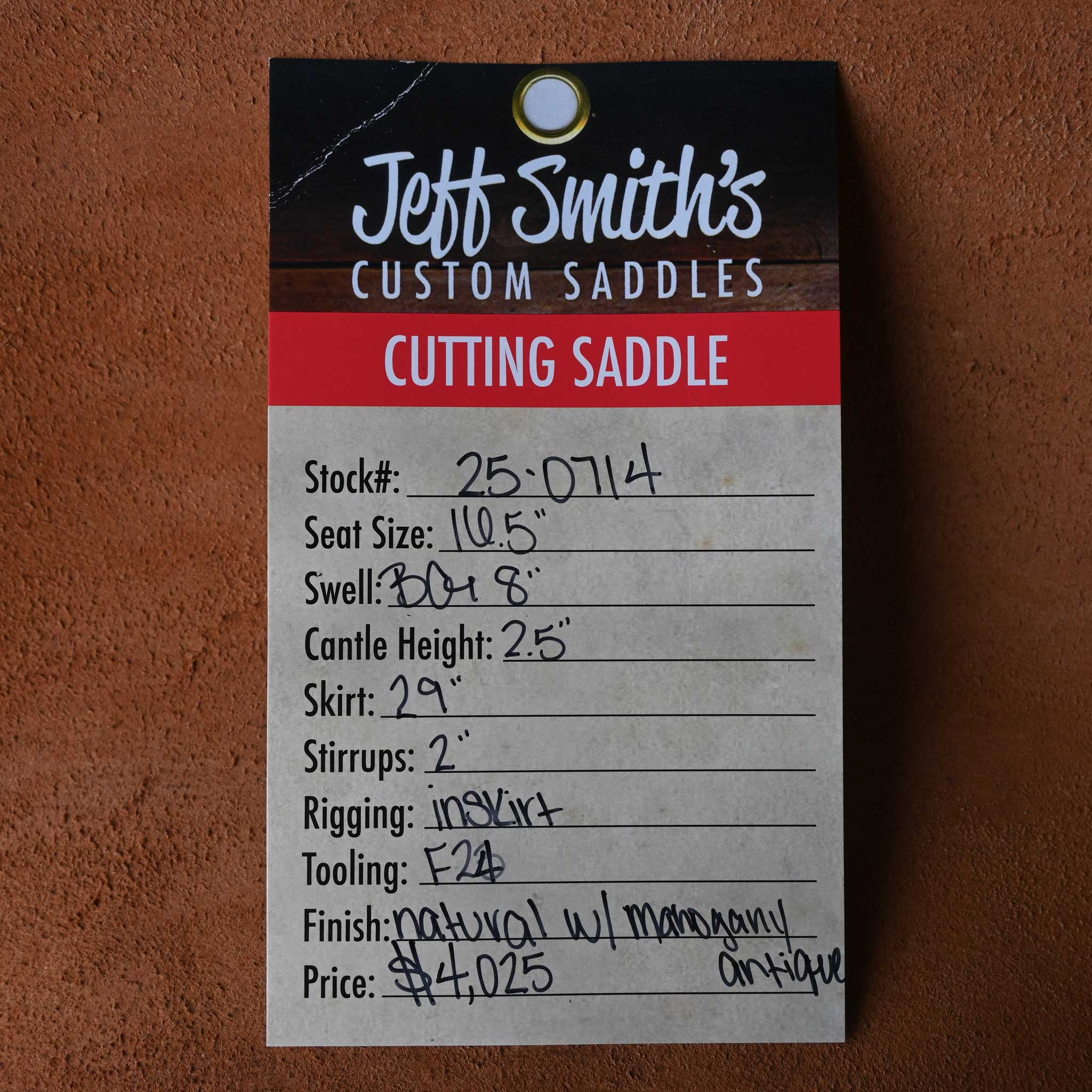 16.5" JEFF SMITH BEAU GALYEAN CUTTING SADDLE - Image 3