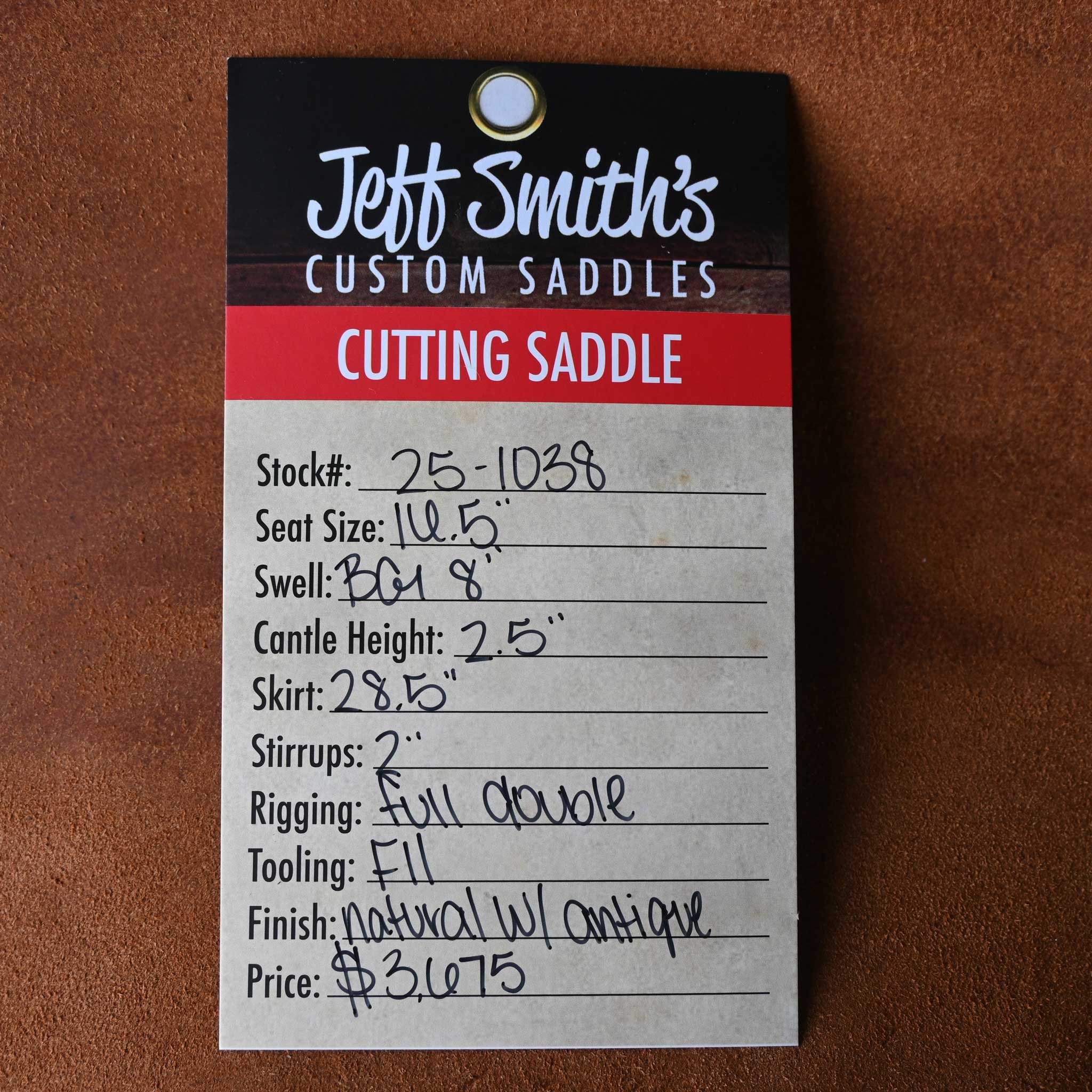 16.5" JEFF SMITH BEAU GALYEAN CUTTING SADDLE - Image 3