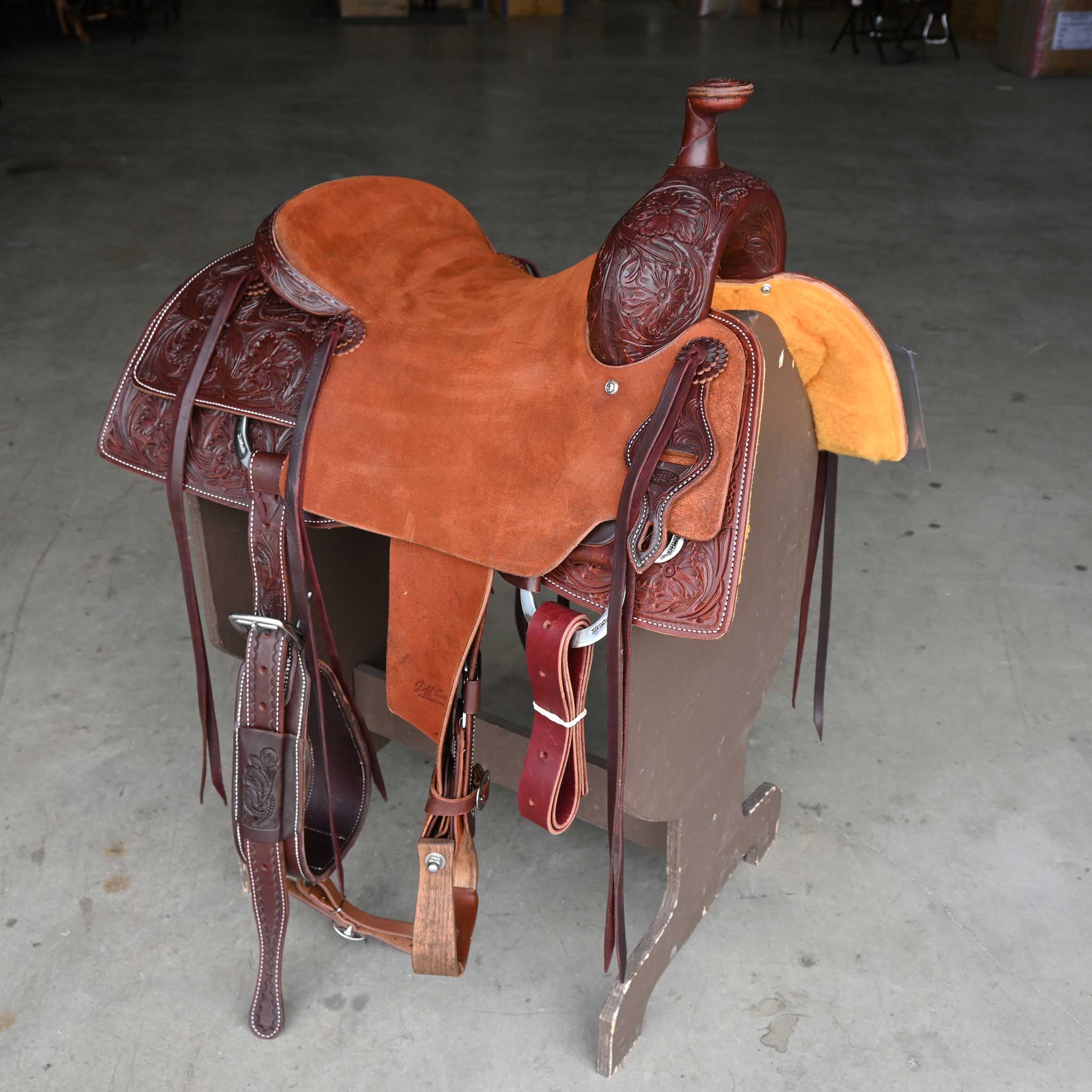 16.5" JEFF SMITH BUSTER WELCH RANCH CUTTER SADDLE