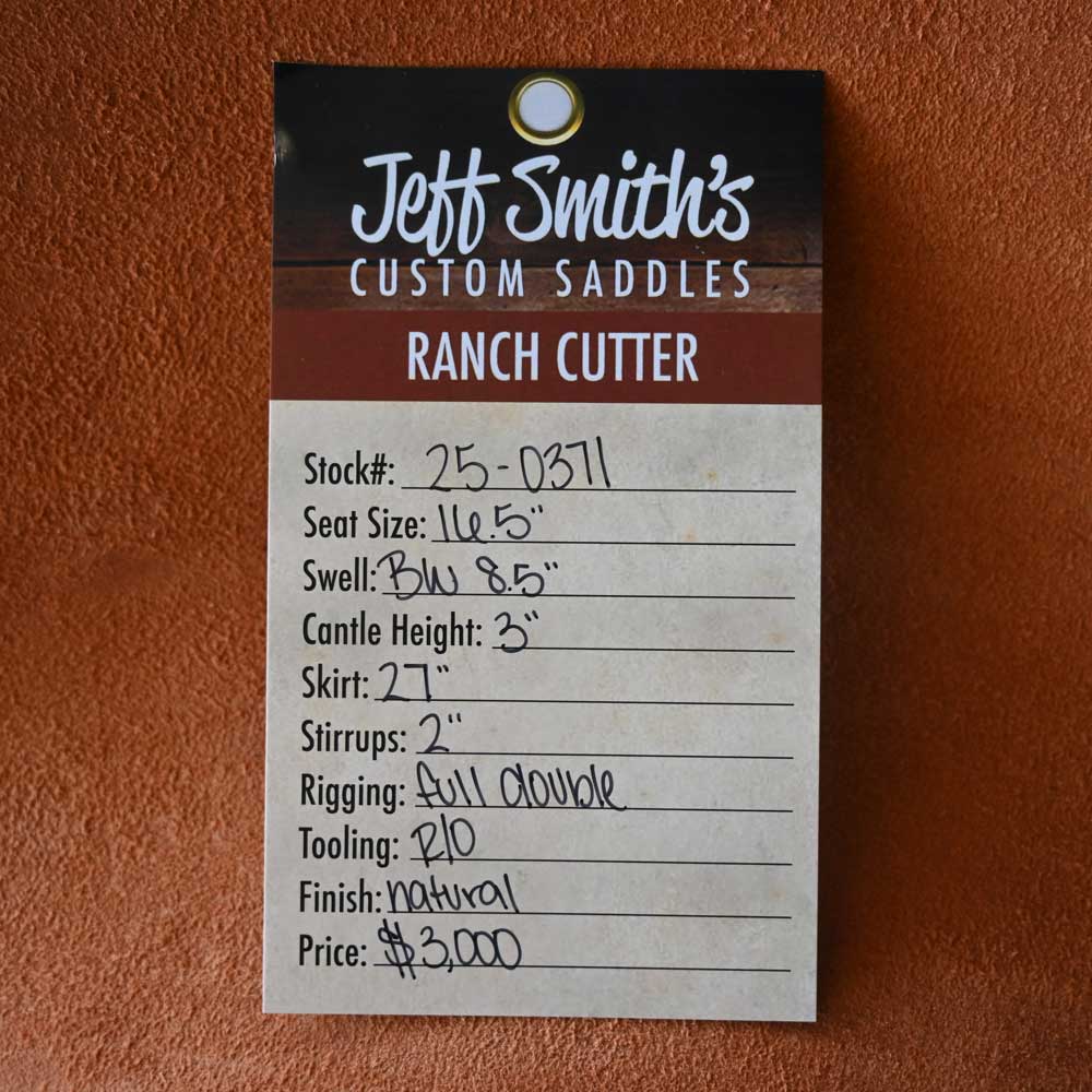 16.5" JEFF SMITH BUSTER WELCH RANCH CUTTER SADDLE - Image 3