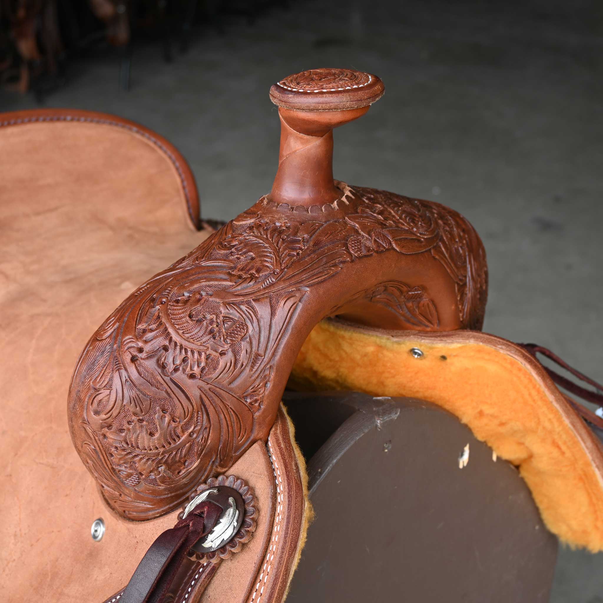 16.5" JEFF SMITH BUSTER WELCH RANCH CUTTER SADDLE - Image 2