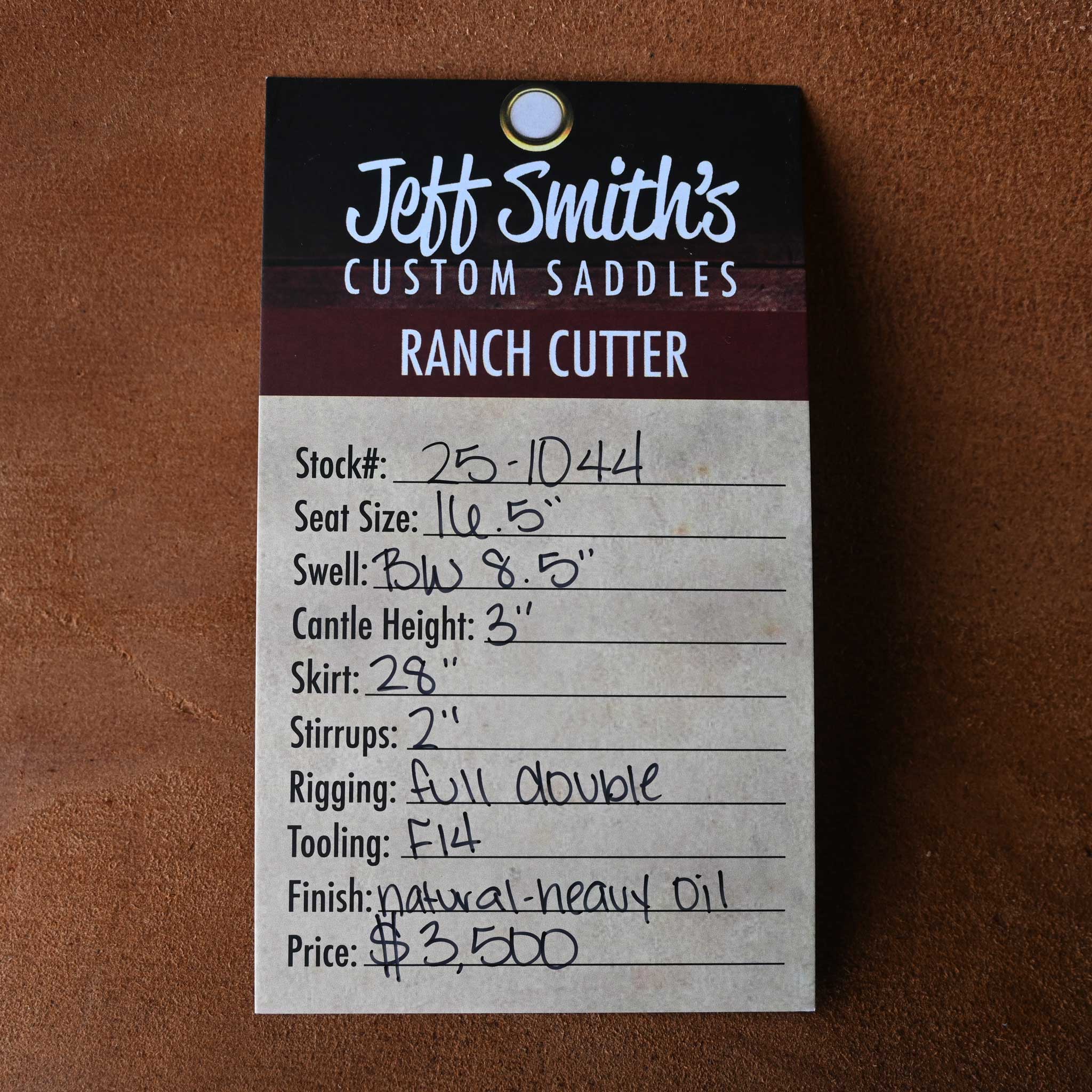 16.5" JEFF SMITH BUSTER WELCH RANCH CUTTER SADDLE - Image 3