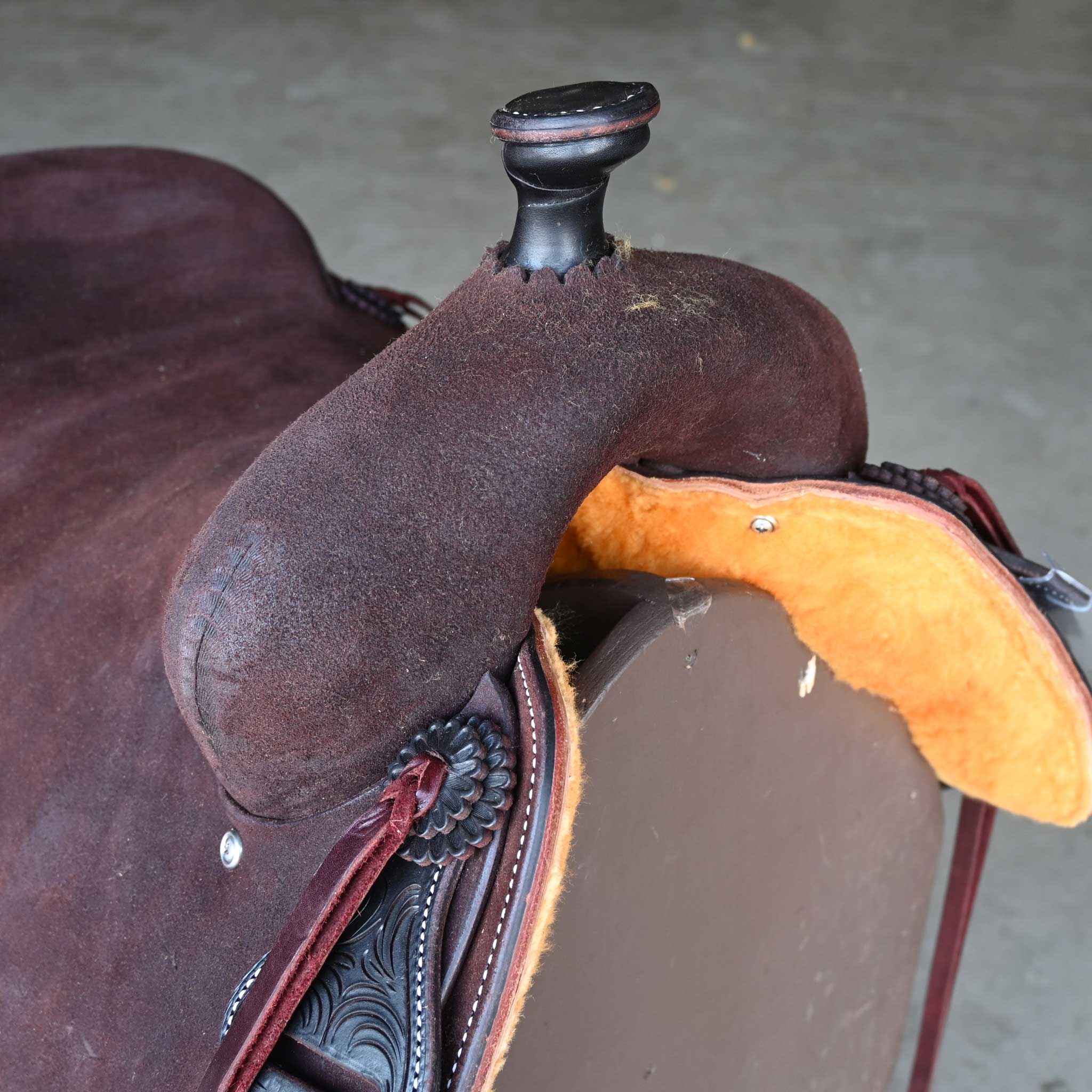 16.5" JEFF SMITH COW HORSE SADDLE - Image 2