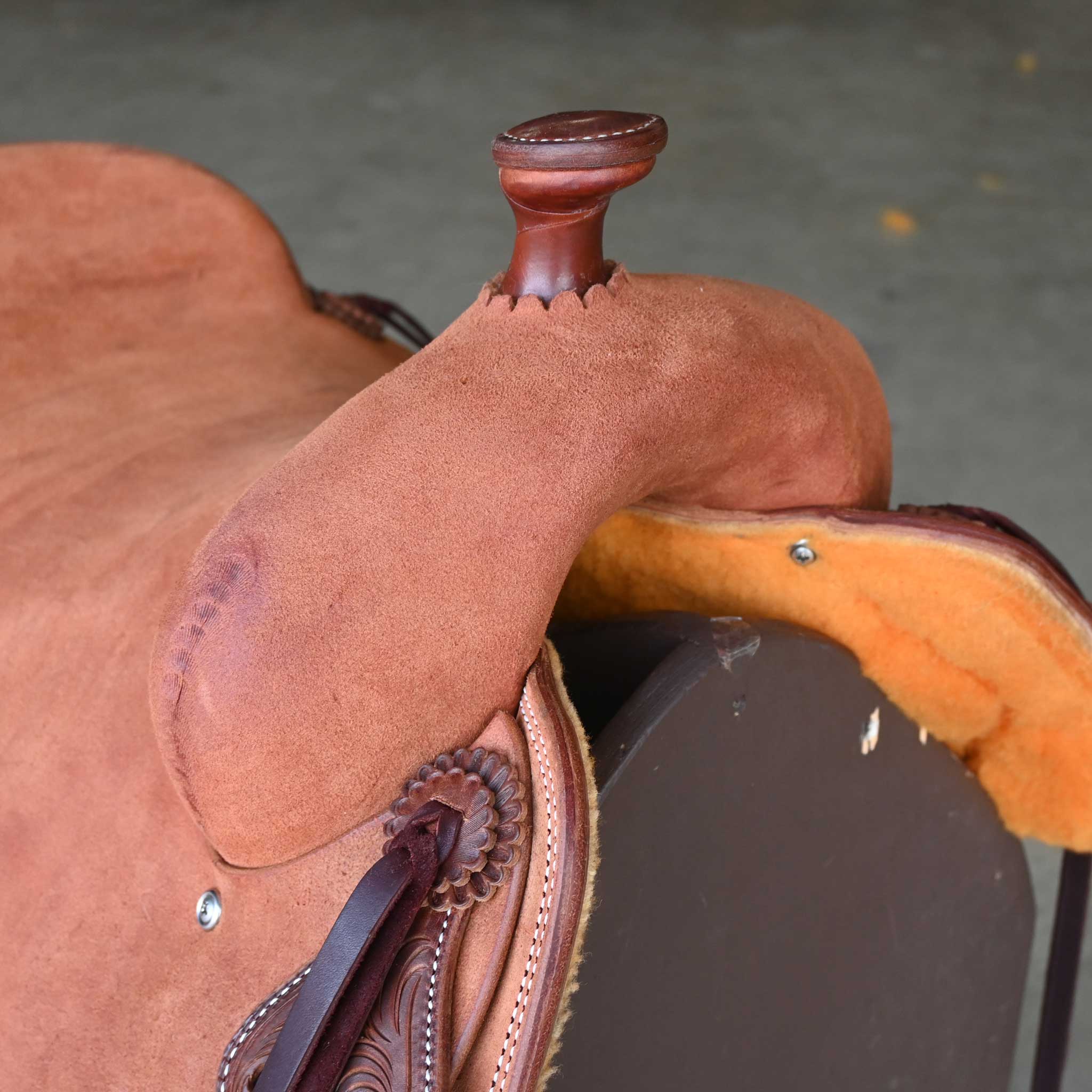 16.5" JEFF SMITH COW HORSE SADDLE - Image 2