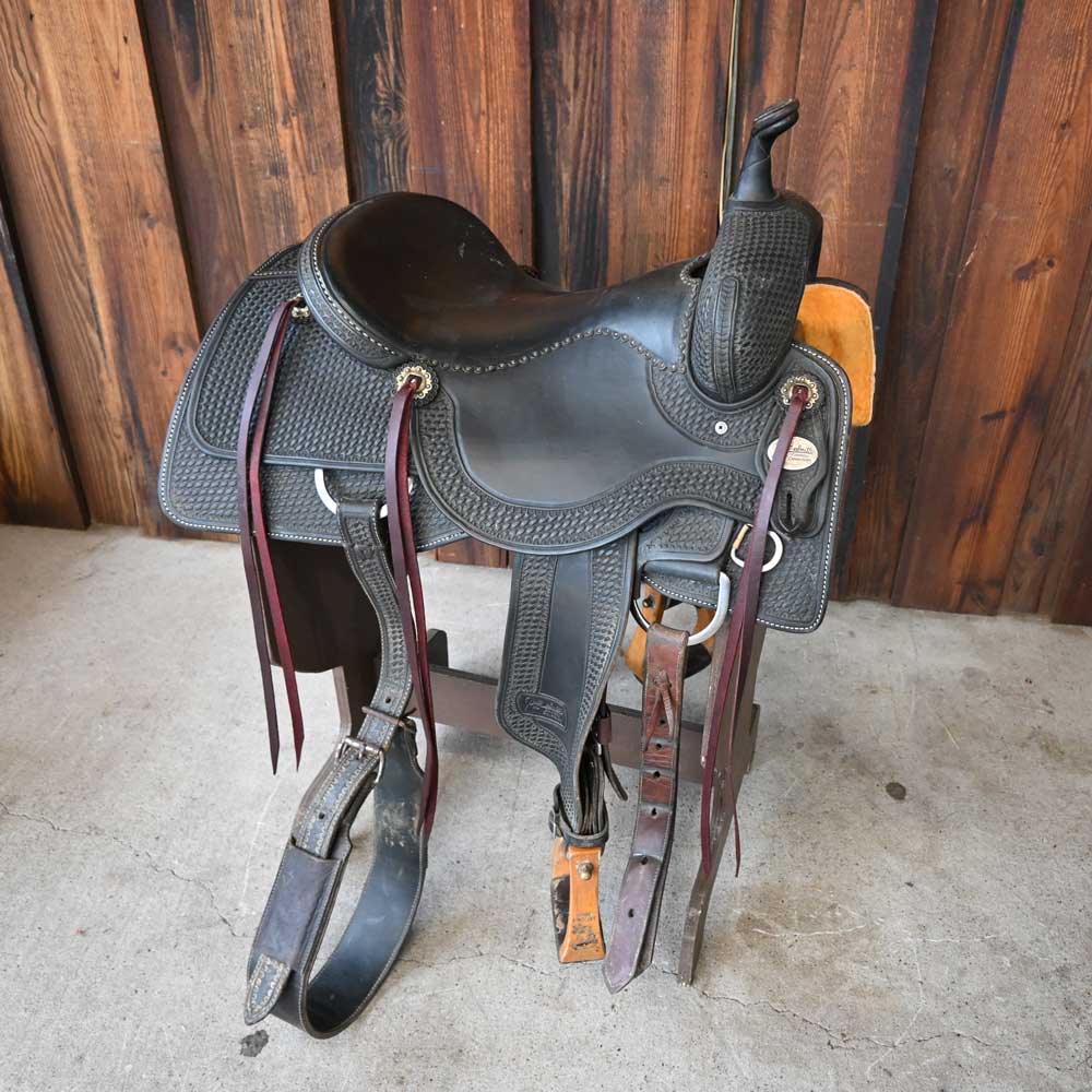 16.5" USED JEFF SMITH BUSTER WELCH COWBOY COLLECTION CUTTING SADDLE