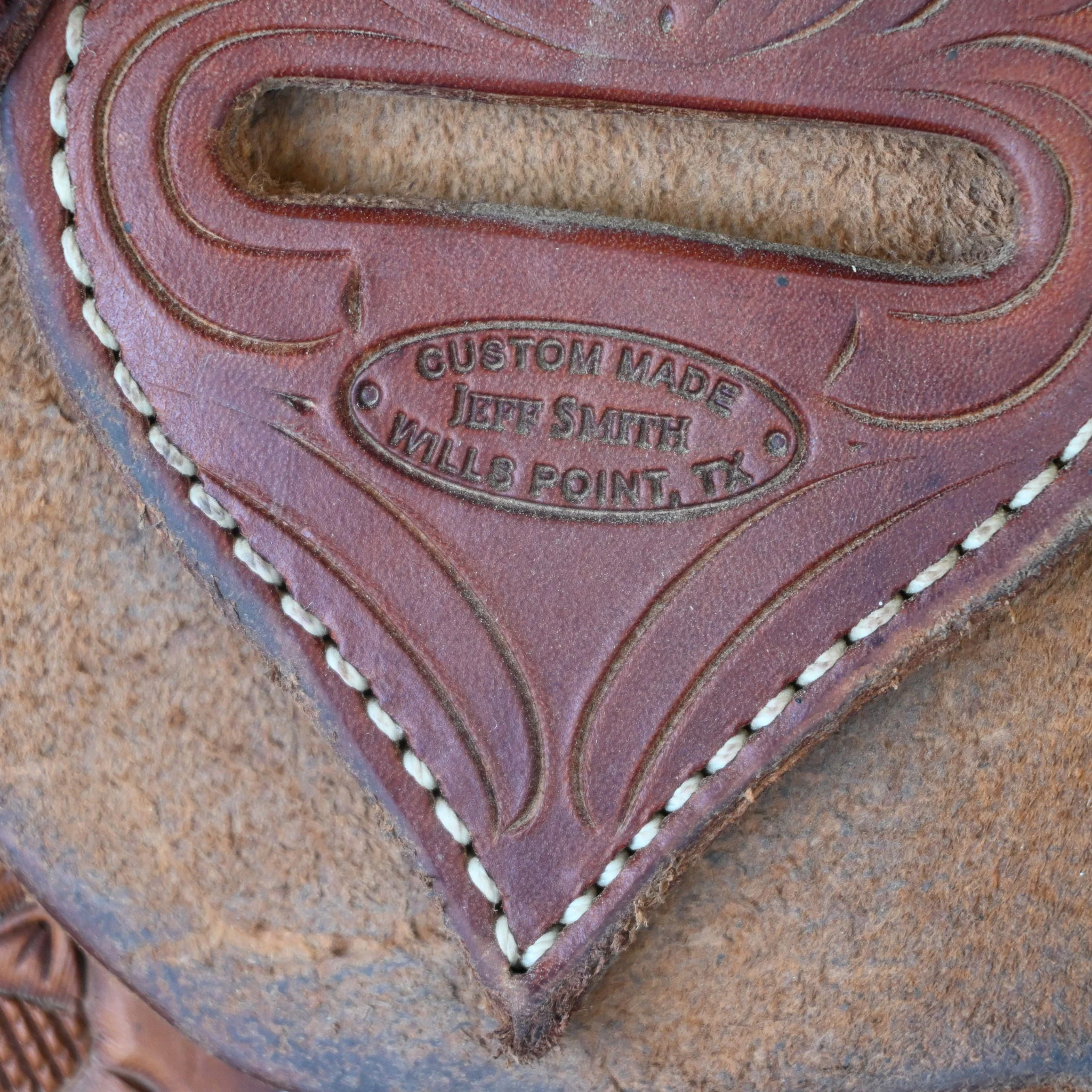 16.5" USED JEFF SMITH TEAM ROPING SADDLE - Image 4
