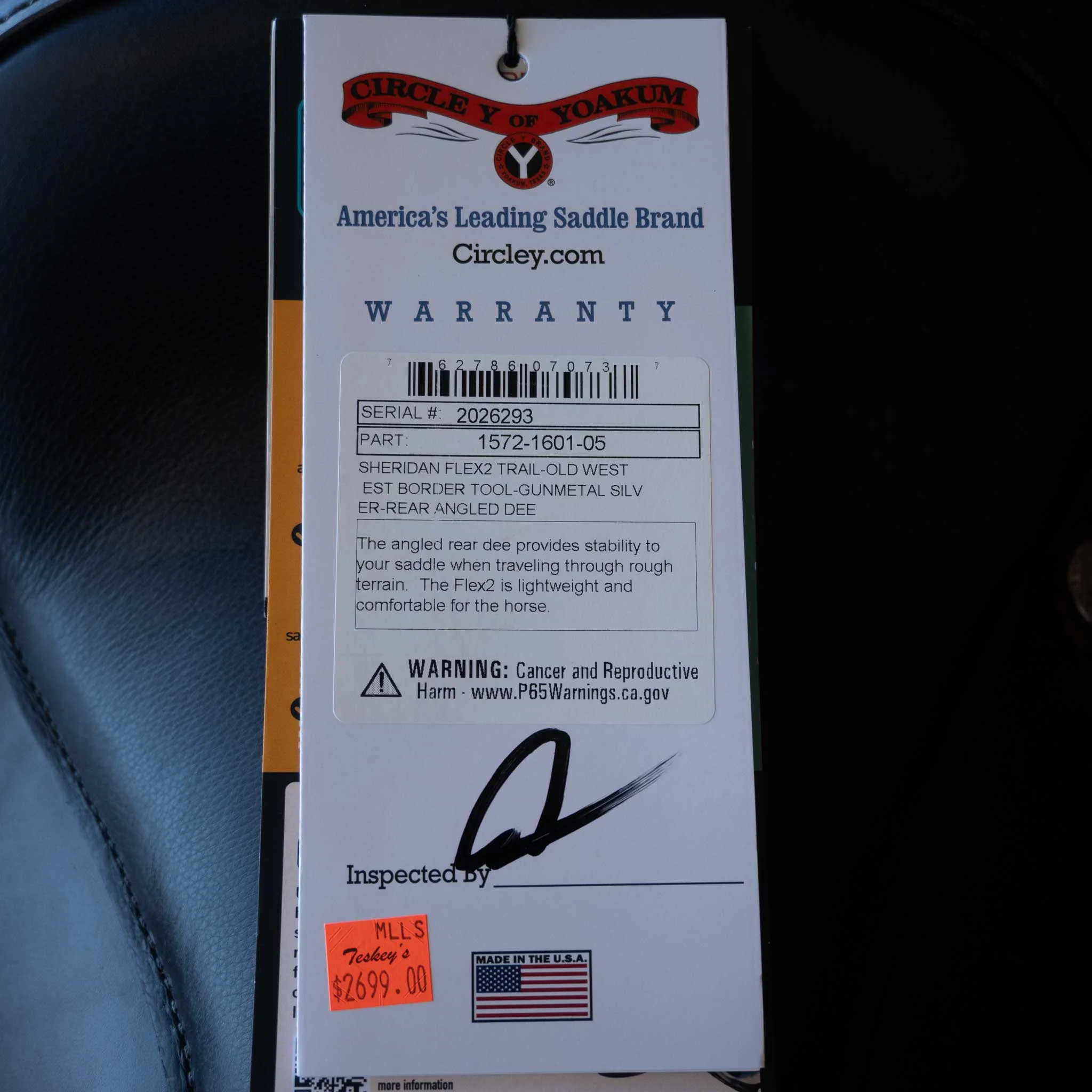 16" CIRCLE Y SHERIDAN FLEX2 TRAIL SADDLE - Image 3