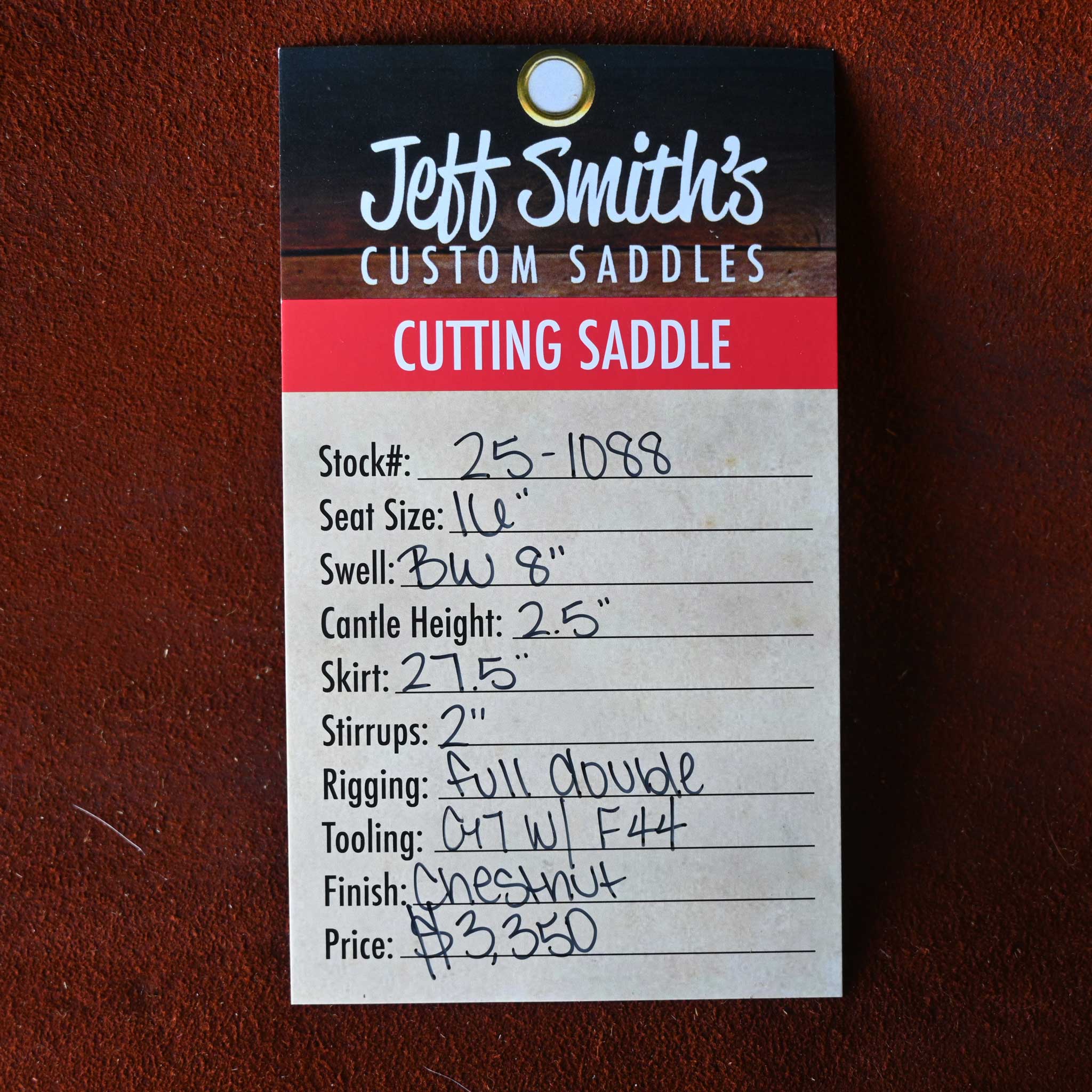 16" JEFF SMITH BUSTER WELCH CUTTING SADDLE - Image 3