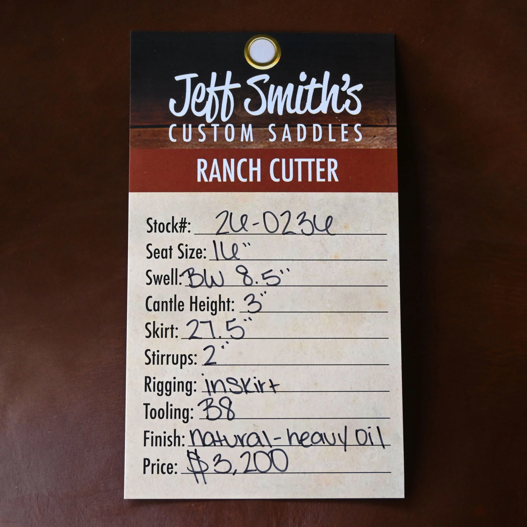 16" JEFF SMITH BUSTER WELCH RANCH CUTTER SADDLE - Image 3
