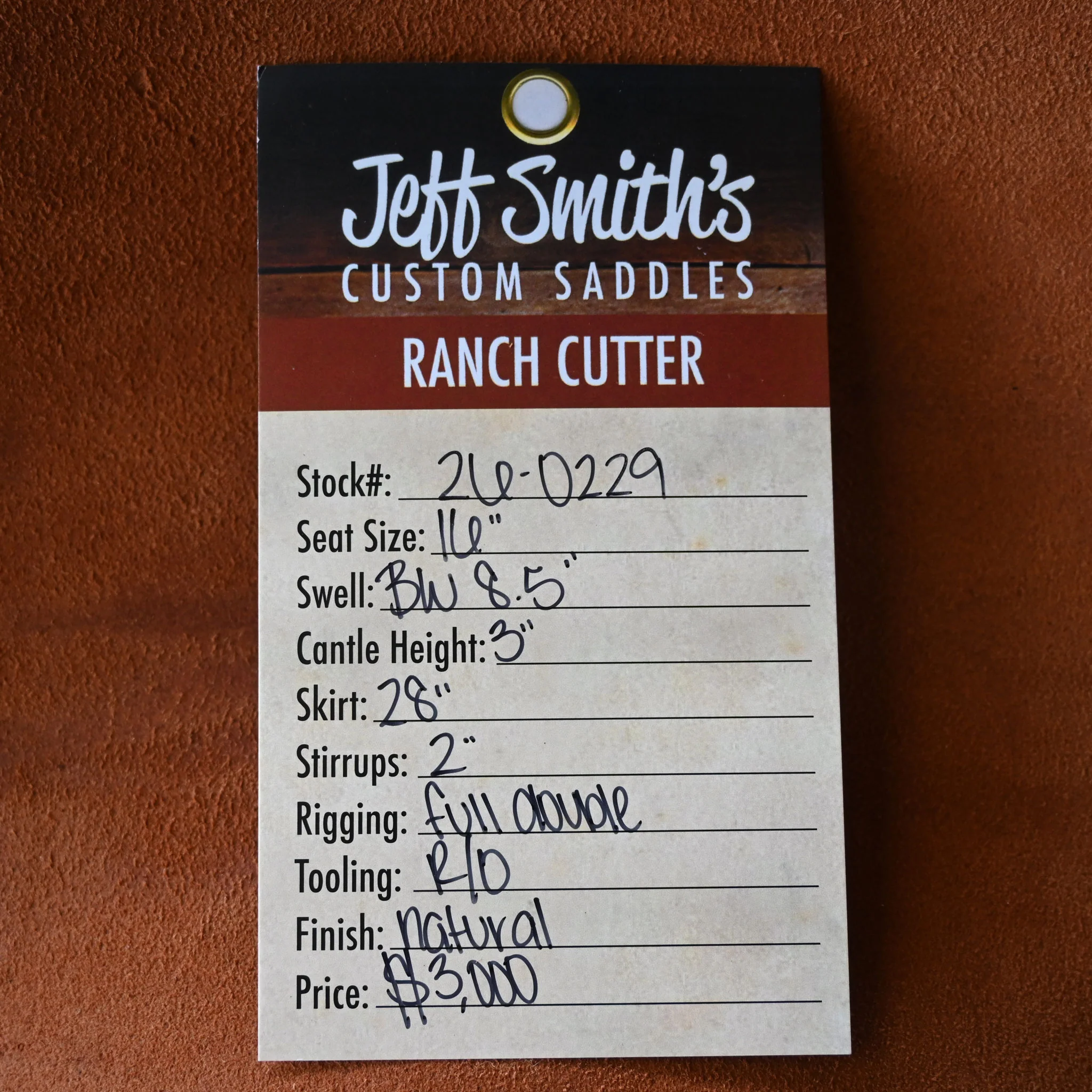 16" JEFF SMITH BUSTER WELCH RANCH CUTTER SADDLE - Image 3