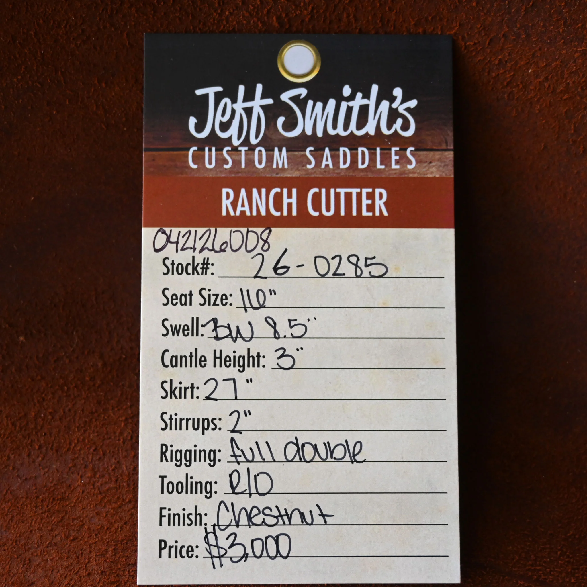 16" JEFF SMITH BUSTER WELCH RANCH CUTTER SADDLE - Image 3