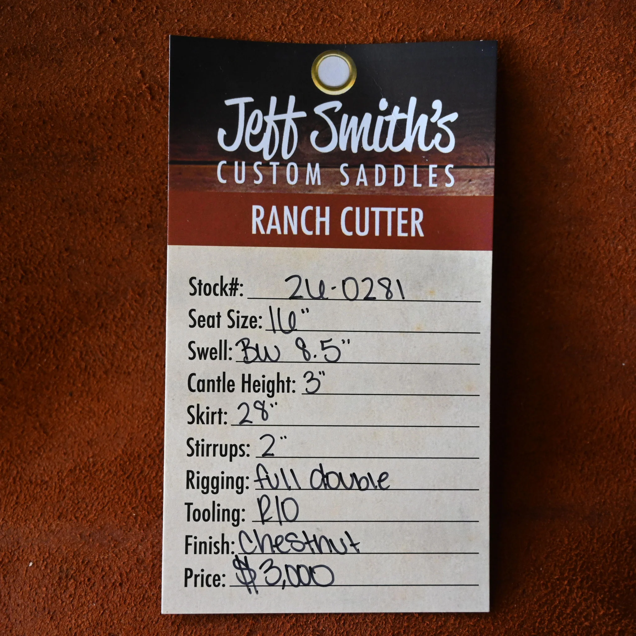 16" JEFF SMITH BUSTER WELCH RANCH CUTTER SADDLE - Image 3