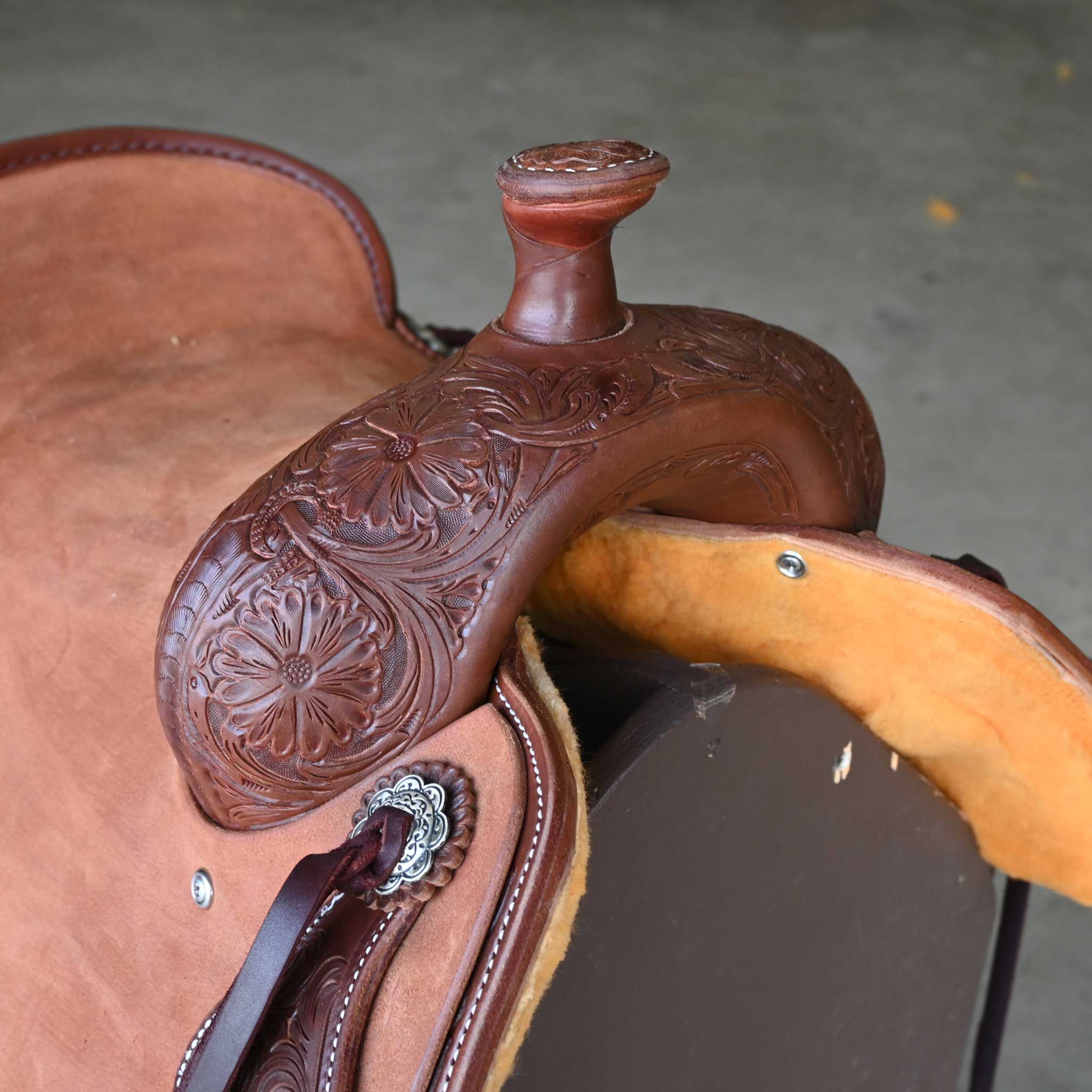 16" JEFF SMITH COW HORSE SADDLE - Image 2