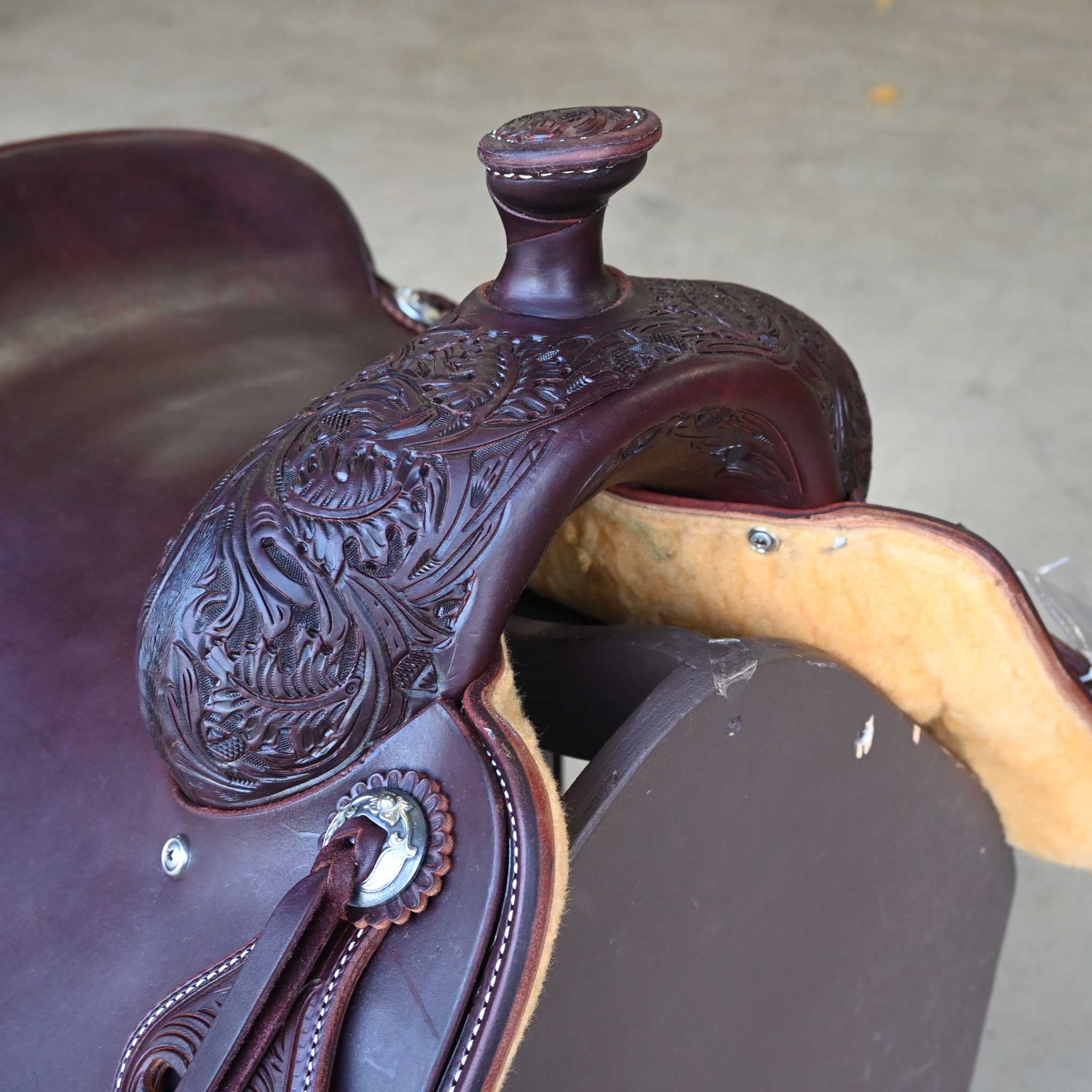16" JEFF SMITH COW HORSE SADDLE - Image 2