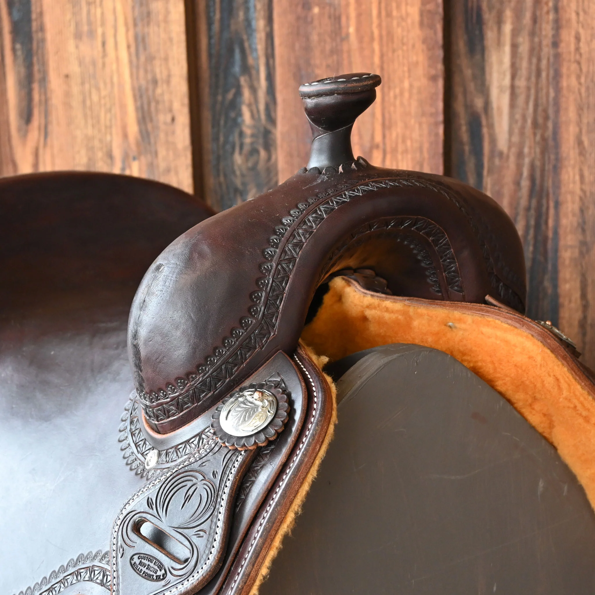 16" JEFF SMITH COW HORSE SADDLE - Image 2